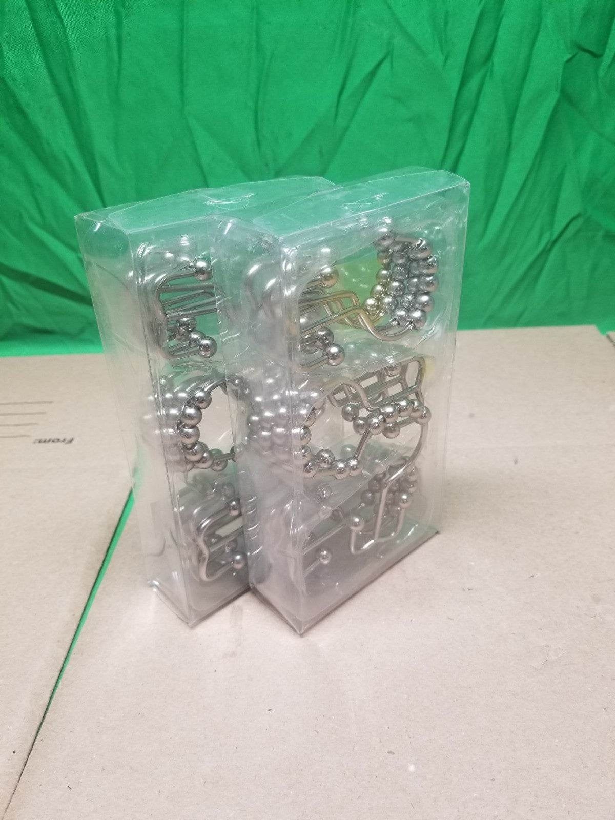 2pc Shower Curtain Hooks Rings RustResistant Metal Double Glide Shower Hooks NEW