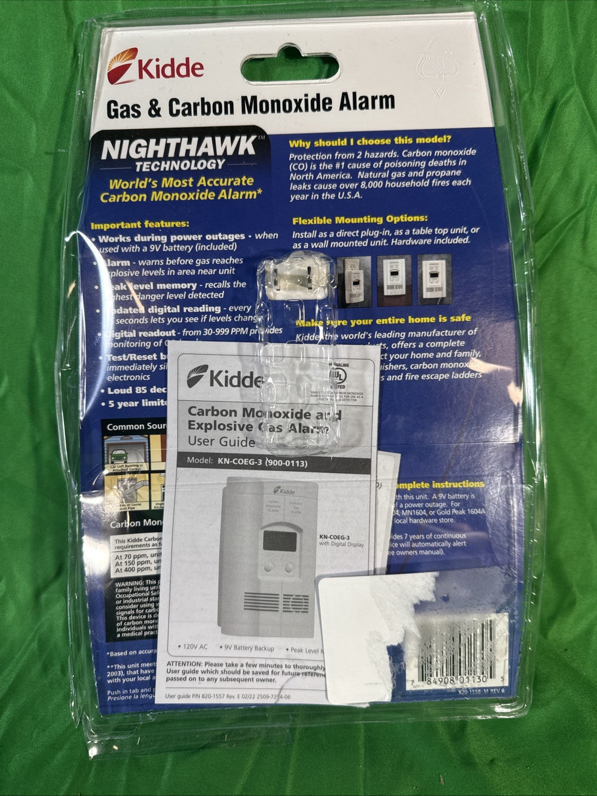 Kidde Nighthawk KN-COEG-3 Explosive Gas Alarm Carbon Monoxide Alarm Detector
