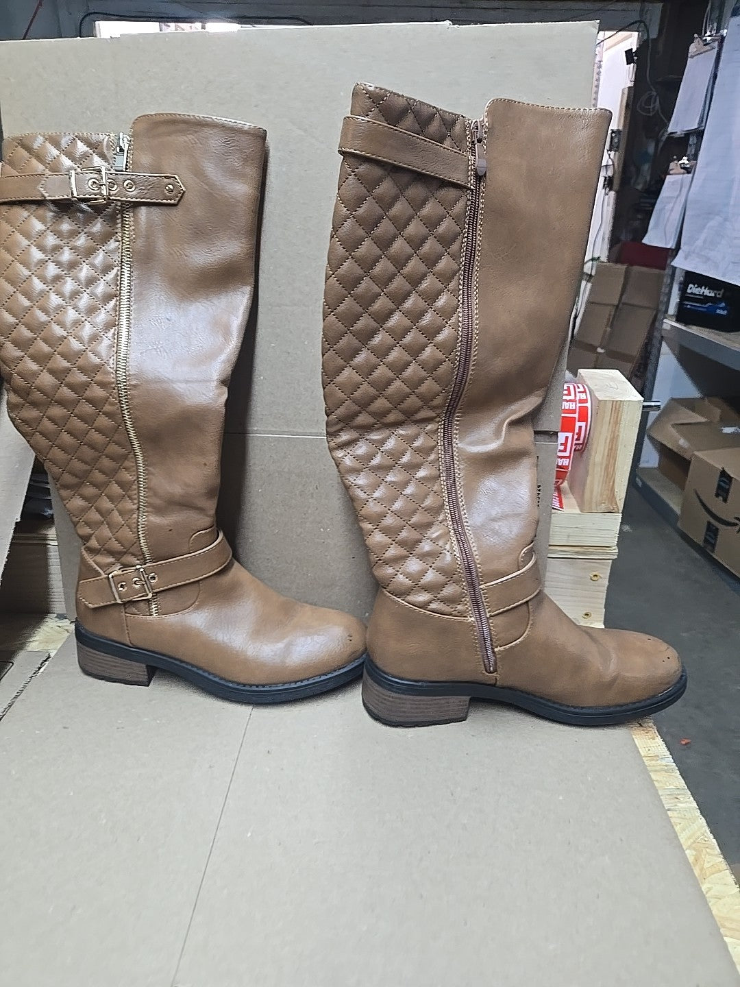 DREAM PAIRS Women's Wide Calf Comfortable Winter Knee High Riding Boots Sz 8.5