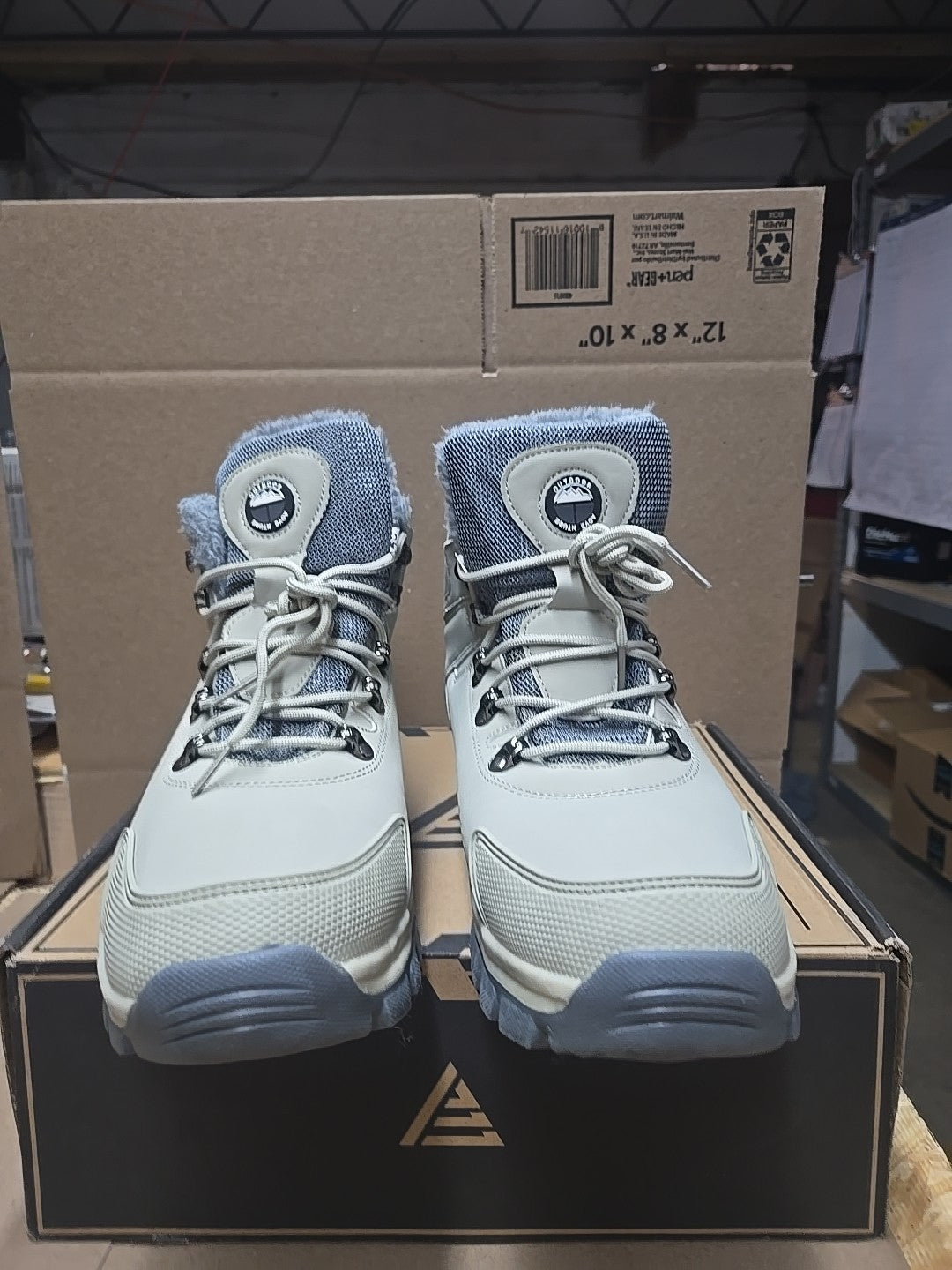 RAX Men's Outdoor Anti-Slip Waterproof Snow Boot with Fur Lined Winter Warm 11.5