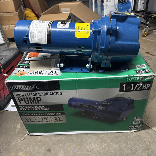 Everbilt 1-1/2 HP Cast Iron Lawn Irrigation Pump HDLS15 *For Parts*