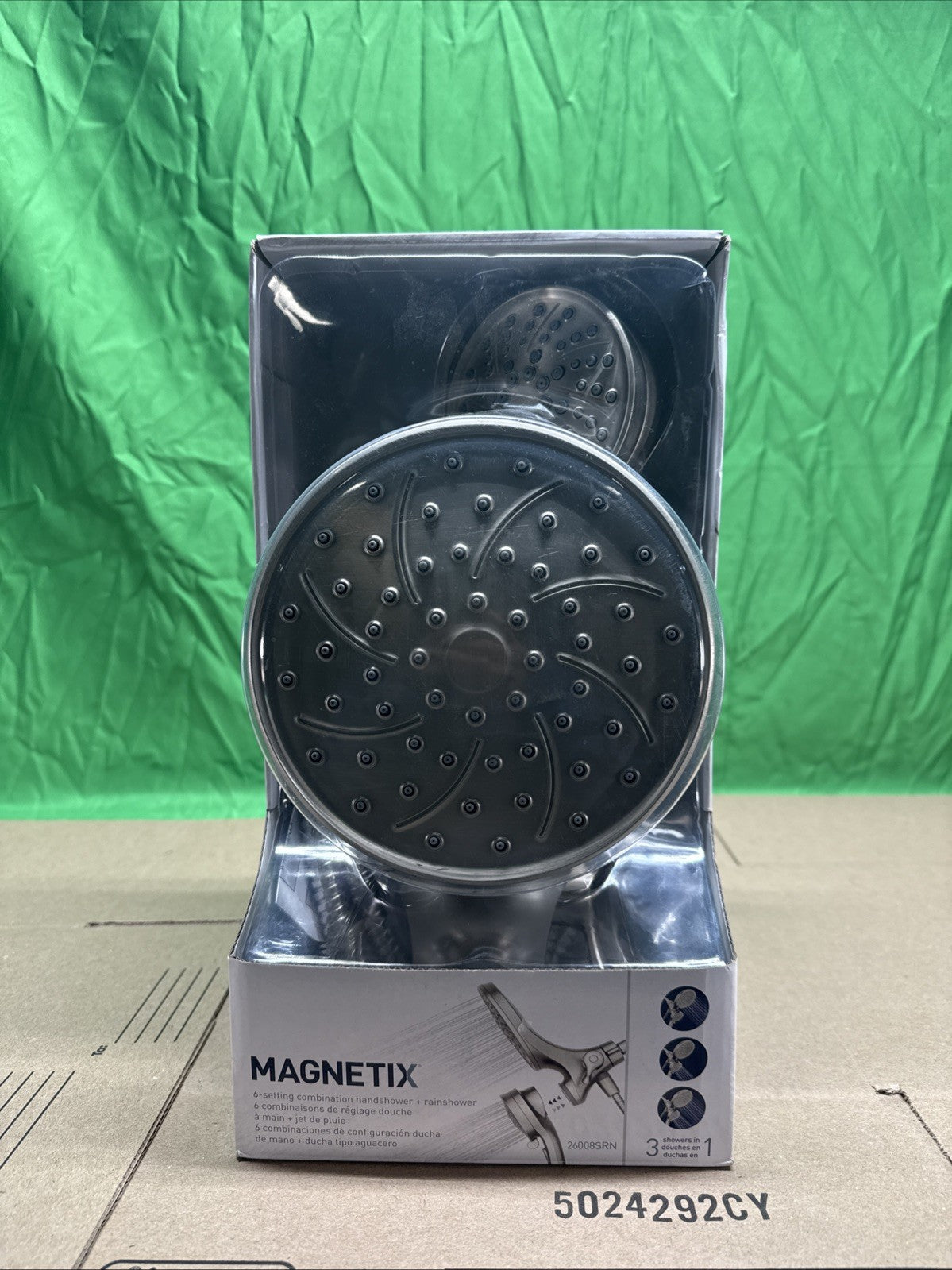 Moen 26008SRN Attract Magnet 6-Spray Hand Shower & Shower Head in Brushed Nickel