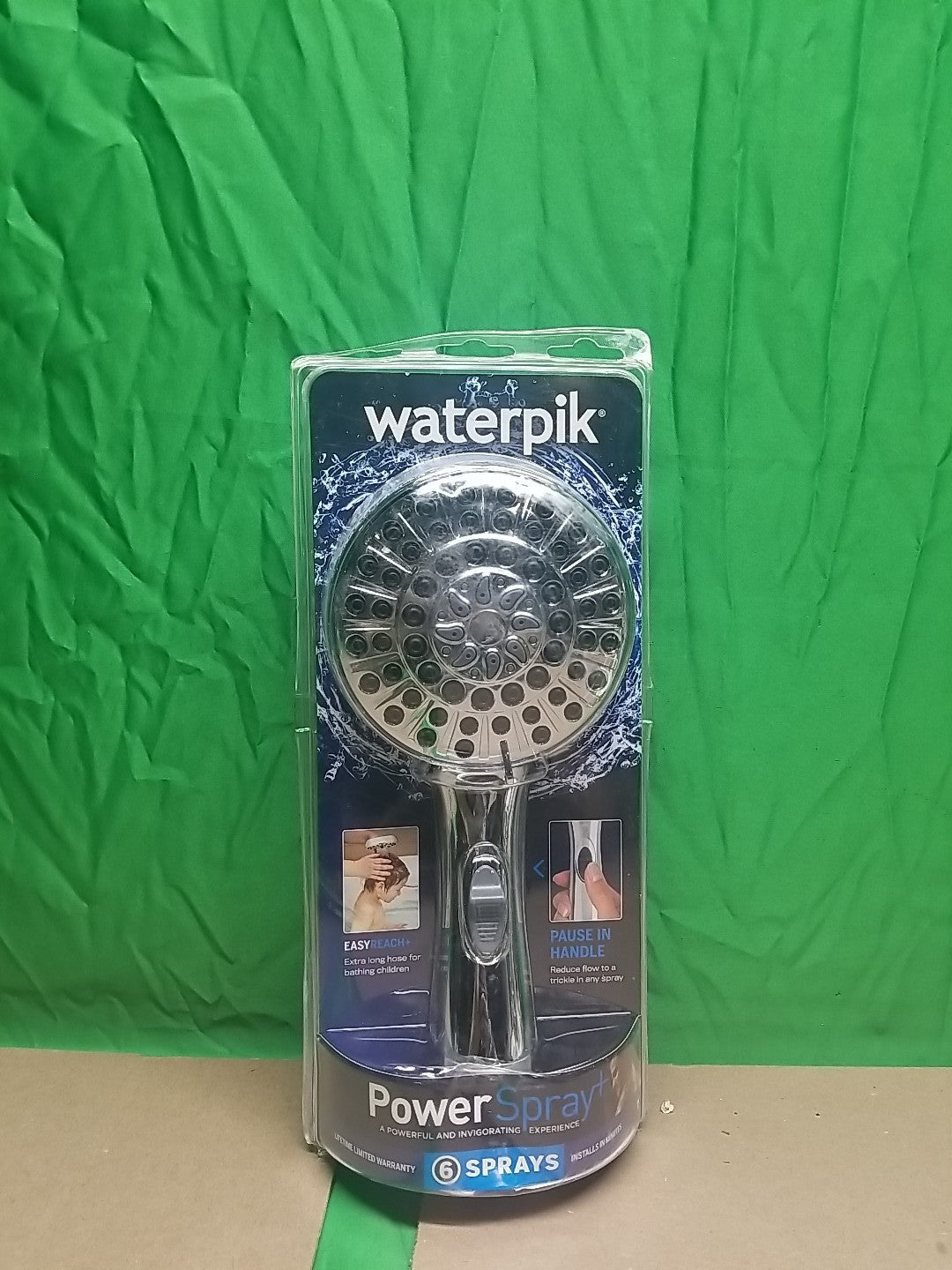 Waterpik 6-Spray Wall Mount Handheld Shower Head 1.8 GPM in Brushed Nickel NEW