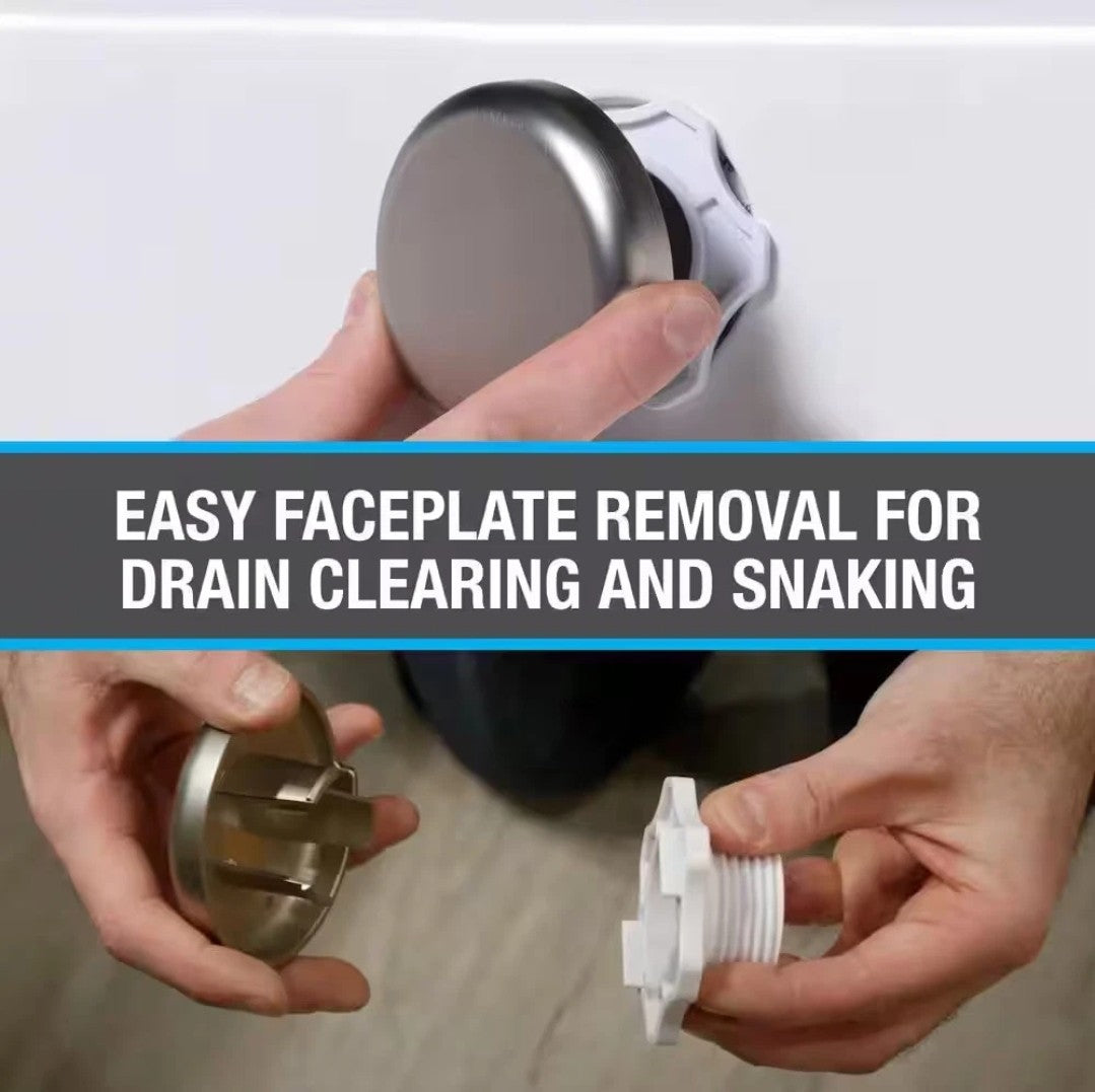 Oatey Bath Waste Half Drain Plumbing Kit Bathtub Drain Brushed Nickel PVC Sch 40