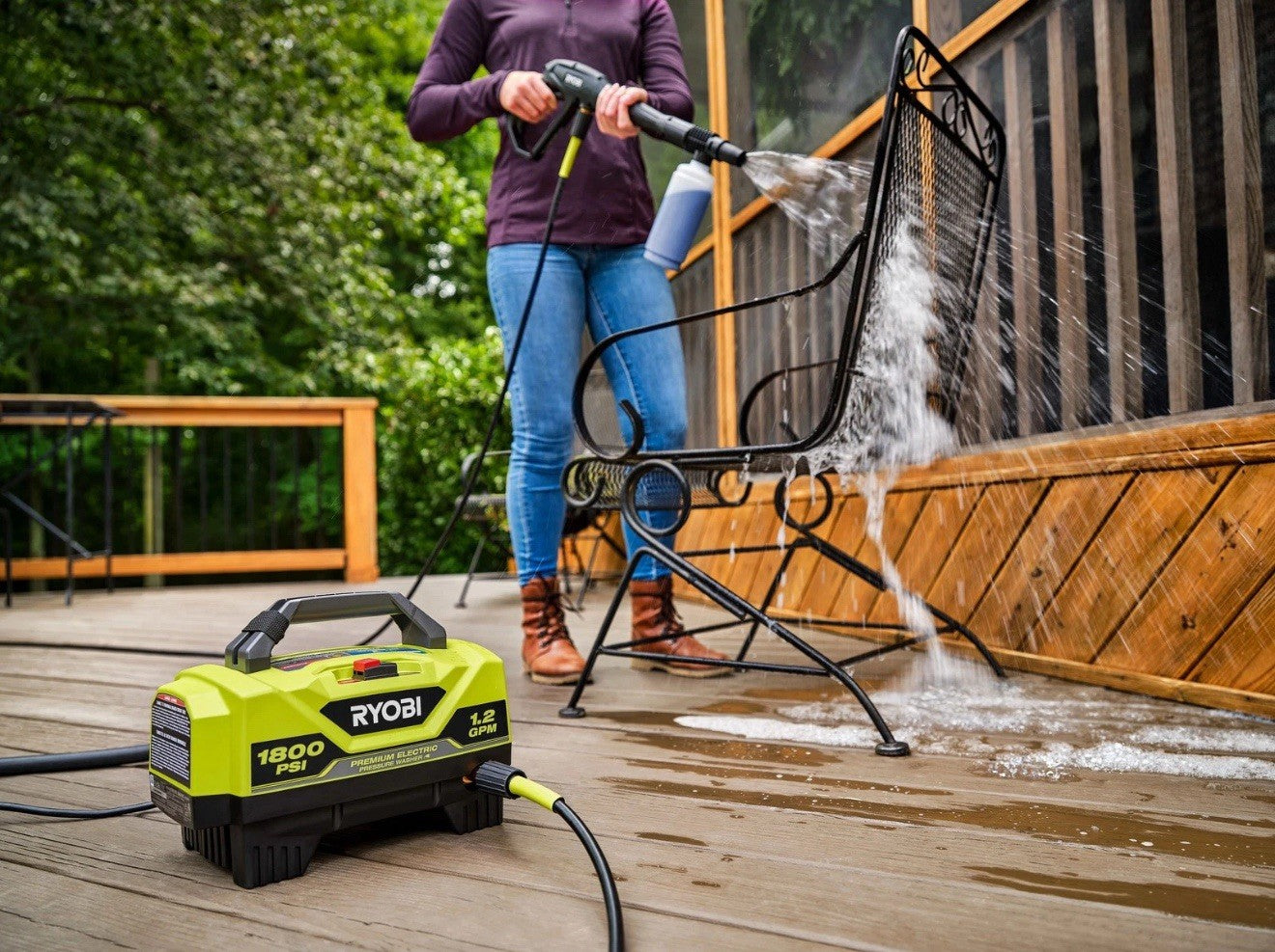 Ryobi 1800 PSI 1.2 GPM Cold Water Electric Pressure Washer RY141802 EXCELLENTCND
