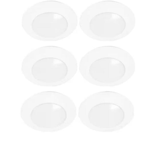 HALO HLC 6 in. 3000K Integrated LED Recessed Light Trim (6-Pack)