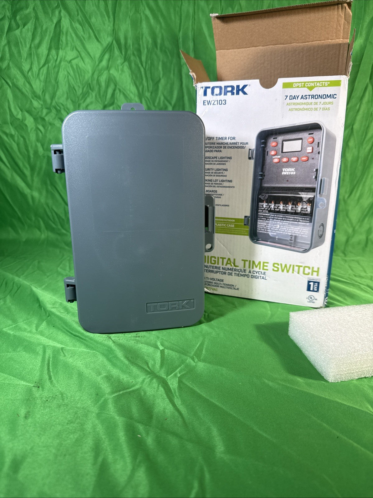 Tork EWZ103 Multi-Voltage Digital Time Switch 7 Day Astronomic Control Timer