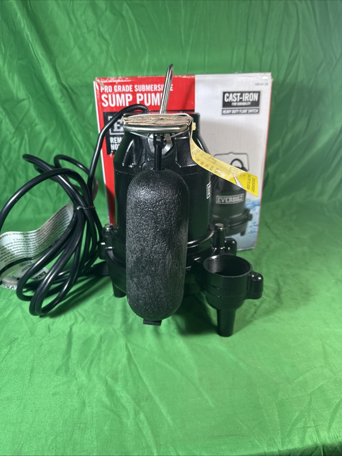 Everbilt 1/2 HP Cast Iron Sump Pump Model # HDS50 OPEN BOX