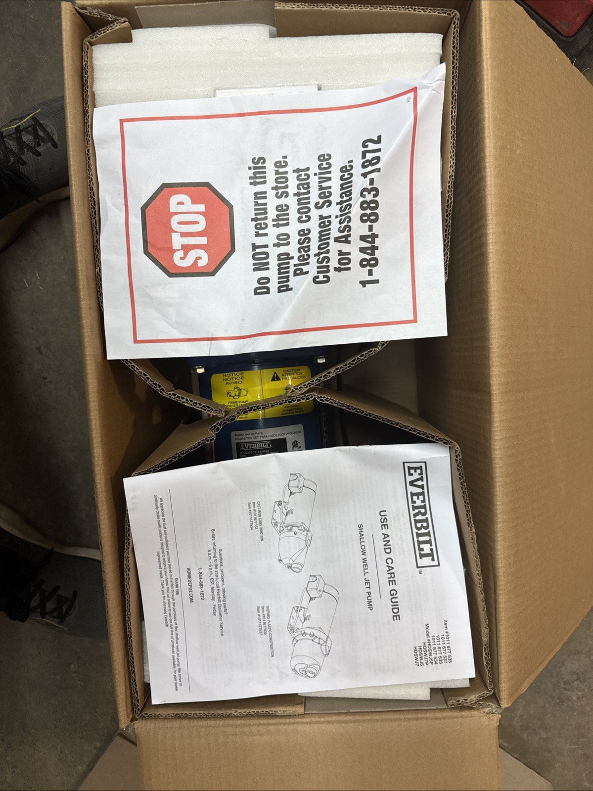 Everbilt Shallow Well Jet Pump Cast Iron 1/2HP HDSWJ5    (Used Read Description)