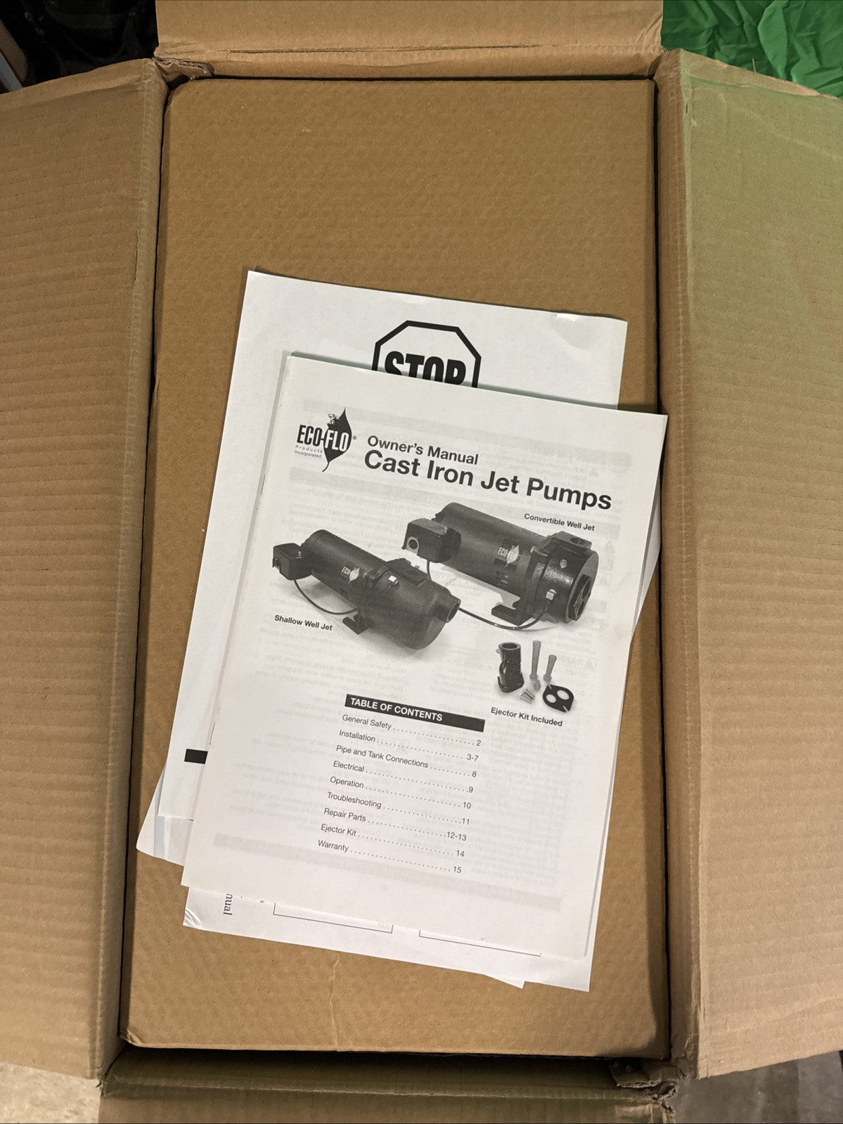 1/2 HP Convertible Deep Well Jet Pump See Pictures Small Dent Back Cover Tested