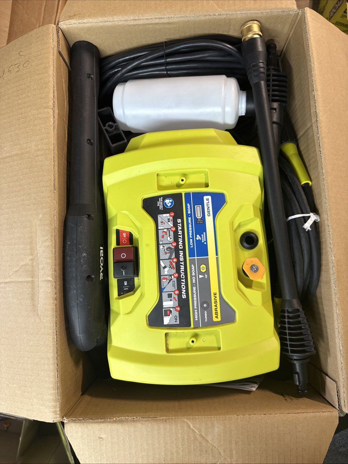 Ryobi 1800 PSI 1.2 GPM Cold Water Electric Pressure Washer RY141802 EXCELLENTCND