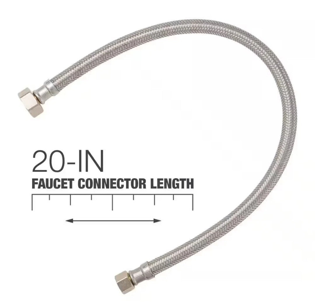 6-Pack ProLine 3/8 Compression x 1/2 FIP x 20 Stainless Steel Faucet Supply Line
