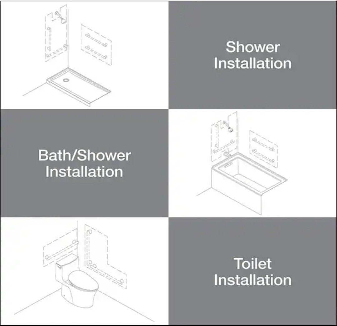 KOHLER Carmichael R27235-BN Bathroom Shower 16 in Grab Bar in Brushed Nickel NEW