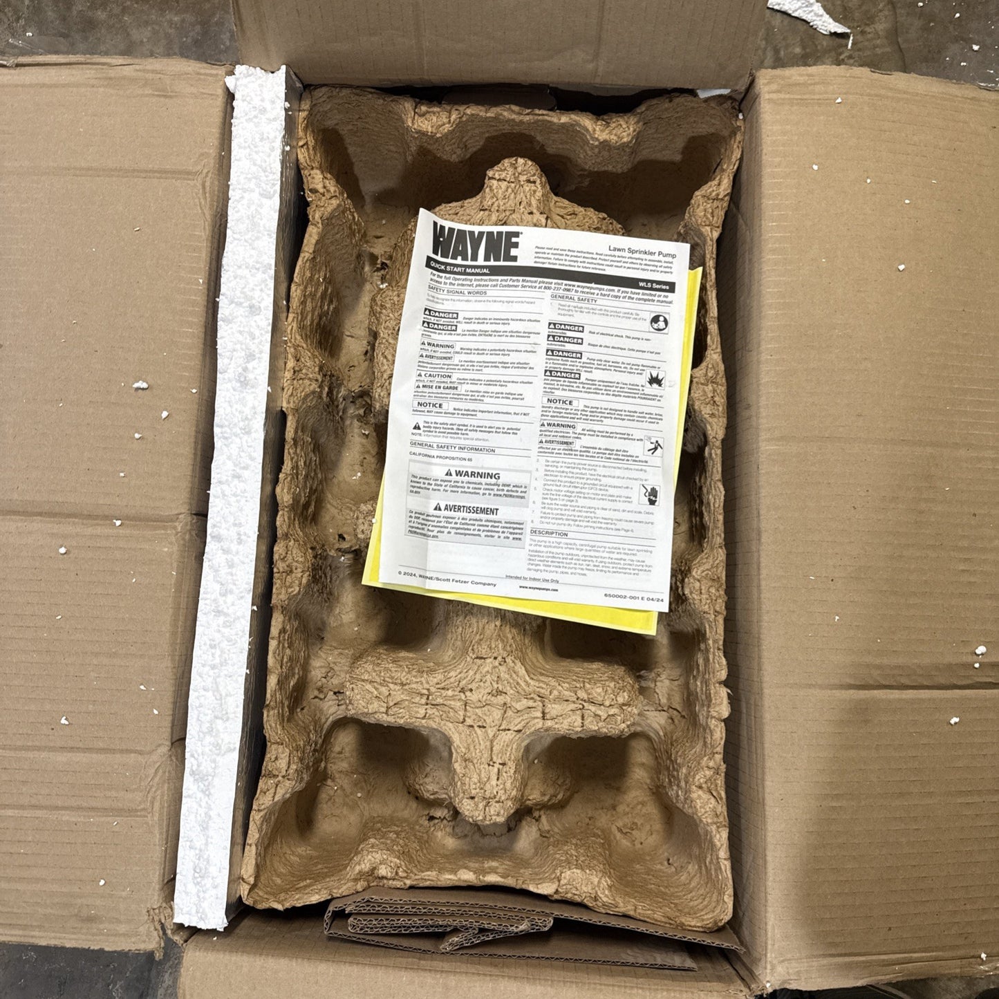 Wayne 1-1/2 HP Cast Iron Quick-Prime Lawn-Sprinkler Pump. New Open Box