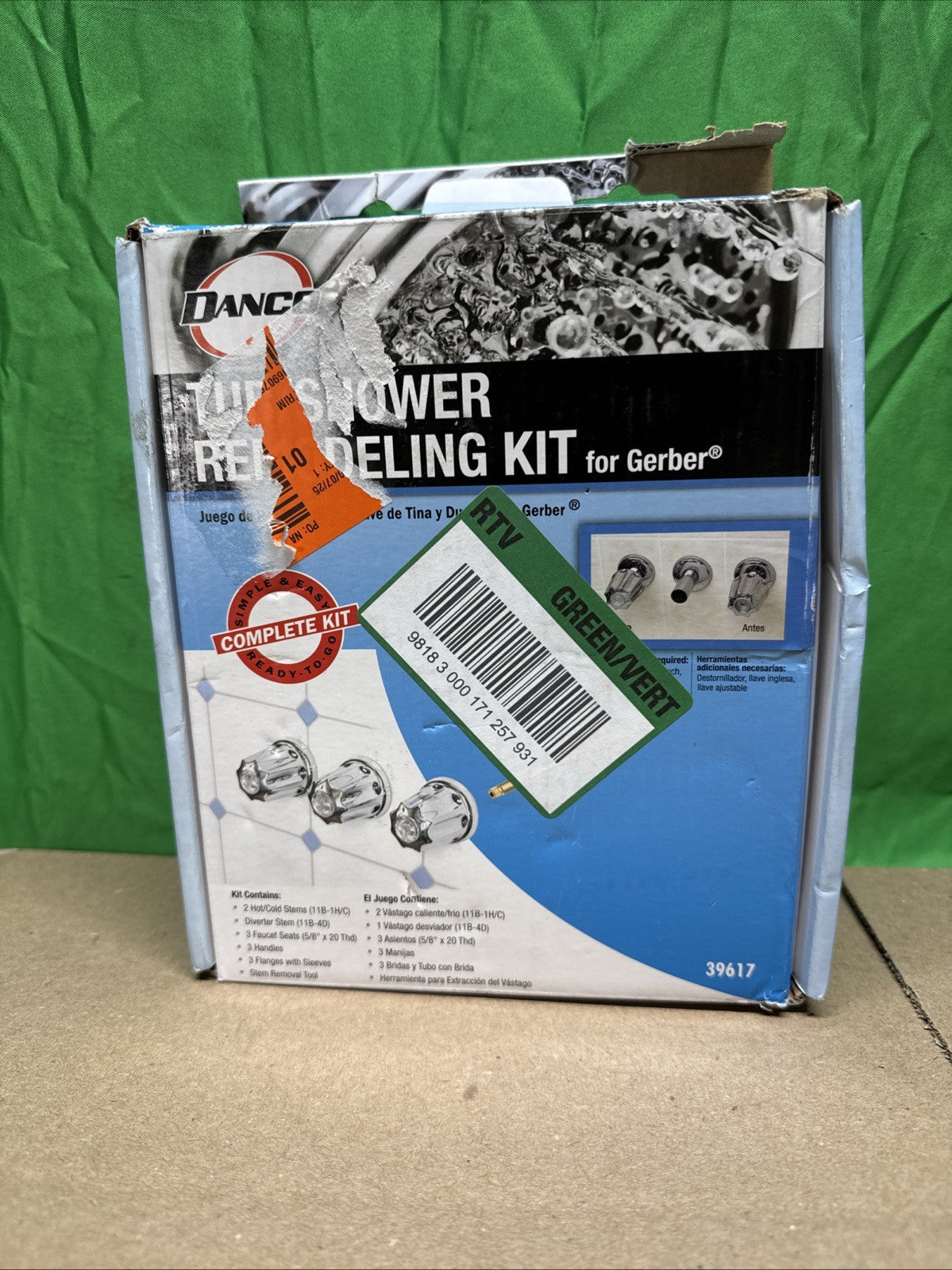 Gerber Tub/Shower 3-Handle Remodeling Kit in Chrome NEW OPEN BOX