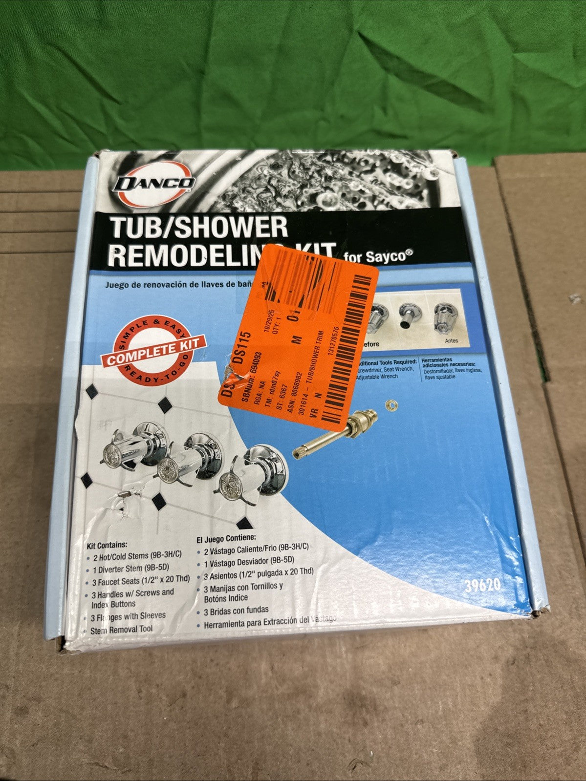 DANCO 39620 TUB/SHOWER 3-HANDLE REMODELING TRIM KIT FOR SAYCO IN CHROME Open Box