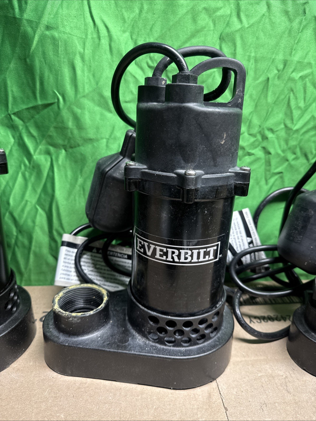 Everbilt 1/4 HP Aluminum Sump Pump w/ Tether Float Switch HDSP25W USED TESTED—-