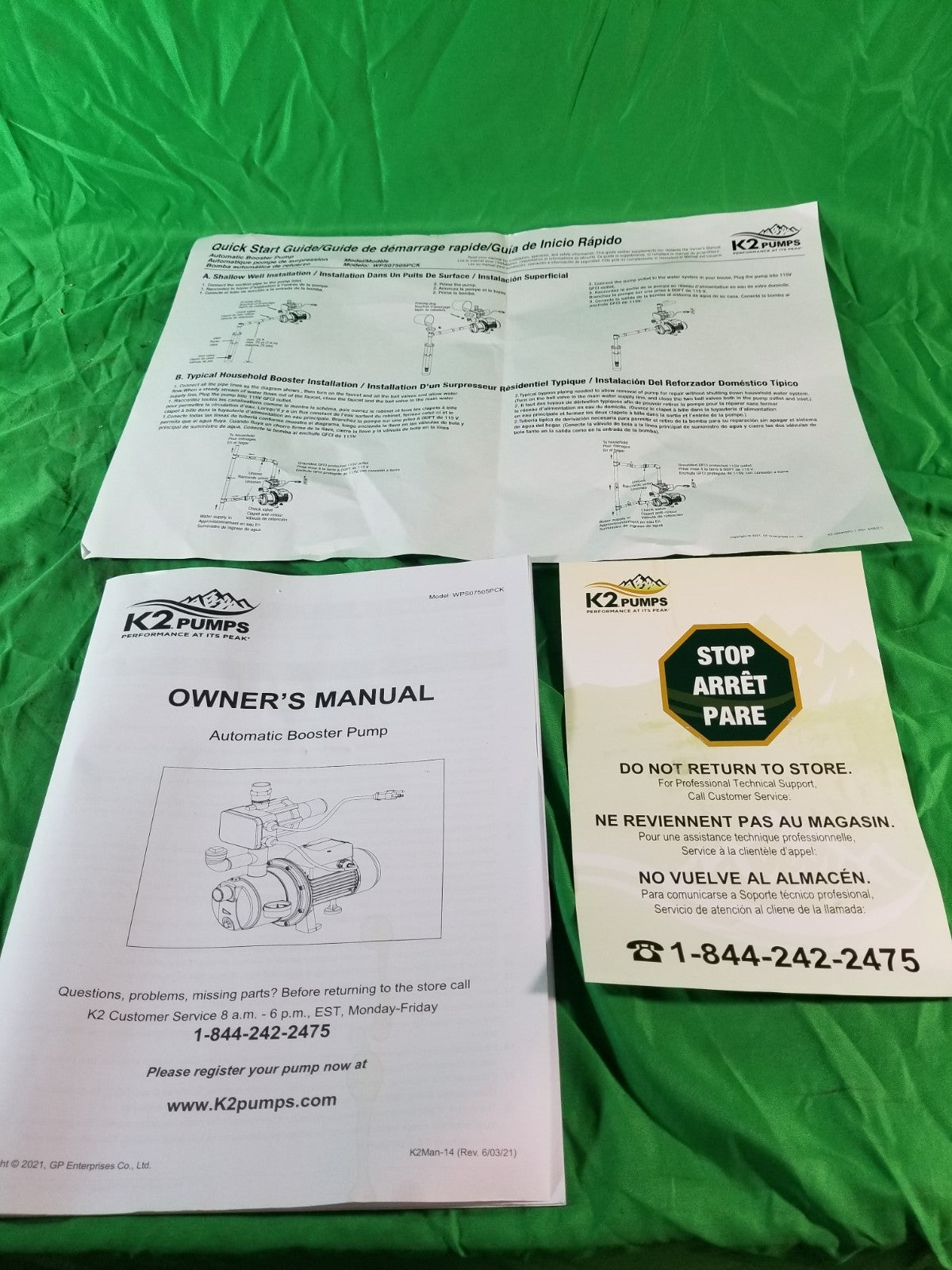 K2 Pumps Automatic Booster Pump 3/4 Hp Lead Free Stainless Steel 115V