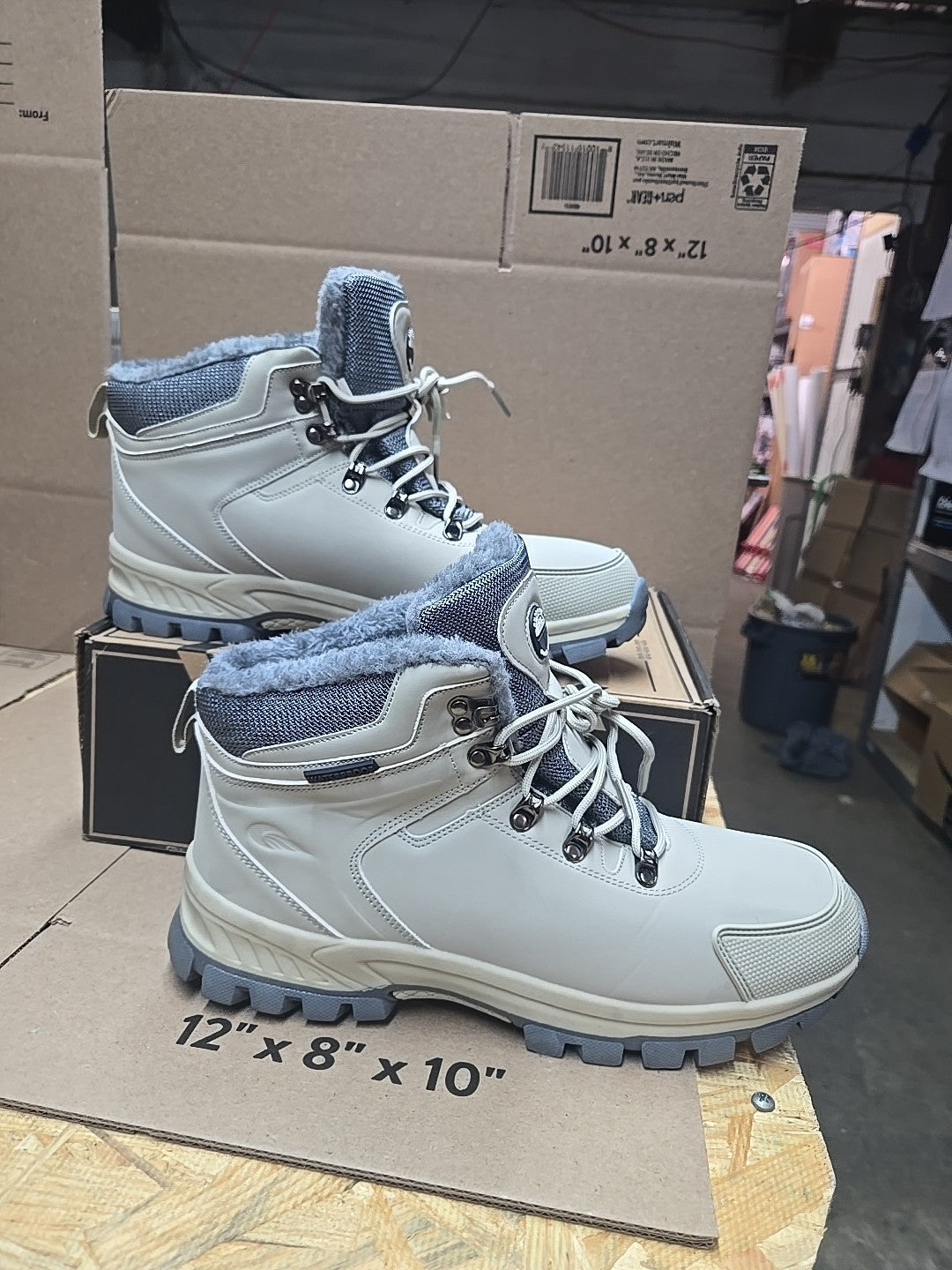 RAX Men's Outdoor Anti-Slip Waterproof Snow Boot with Fur Lined Winter Warm 11.5