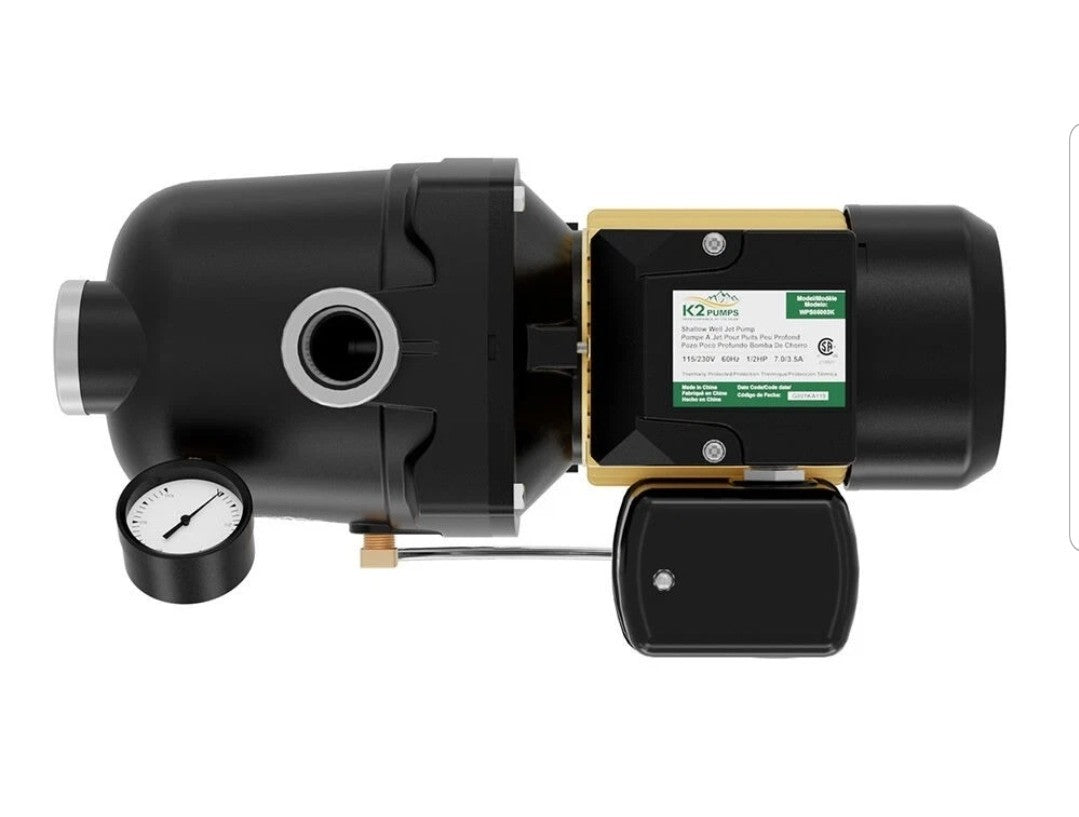 K2 Pumps Shallow Well Jet Pump 3/4 Hp Lead Free Thermoplastic 115/230V