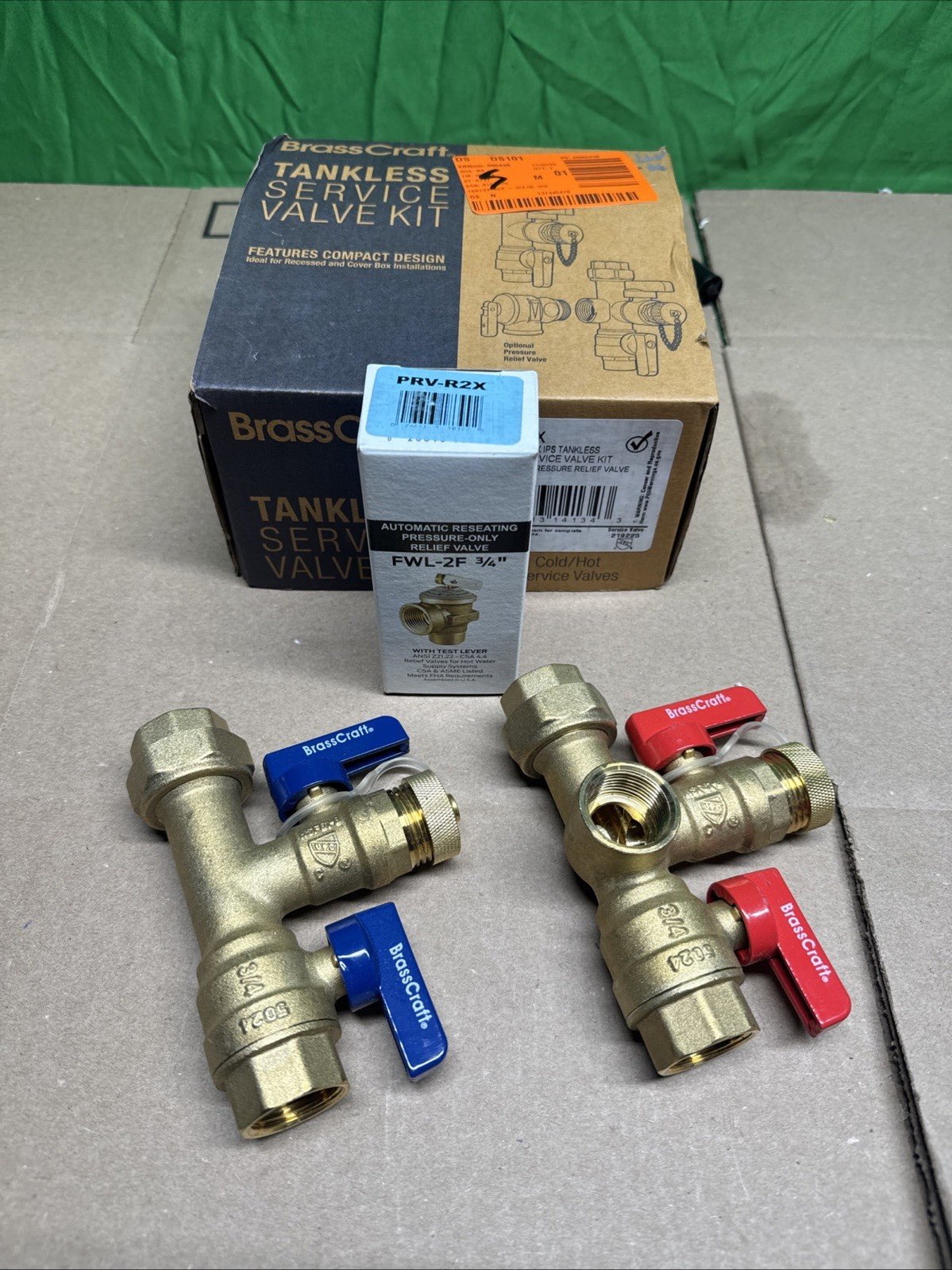 BrassCraft TWV30RX Water Heater Service Valve Kit, New!