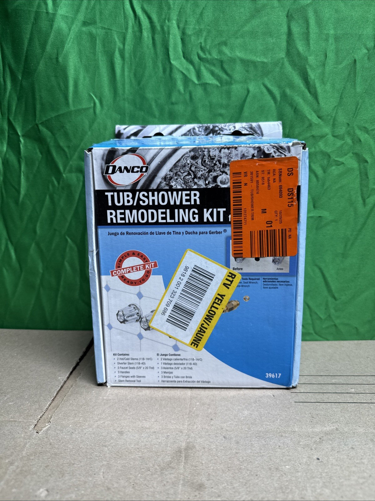 Gerber Tub/Shower 3-Handle Remodeling Kit in Chrome NEW OPEN BOX