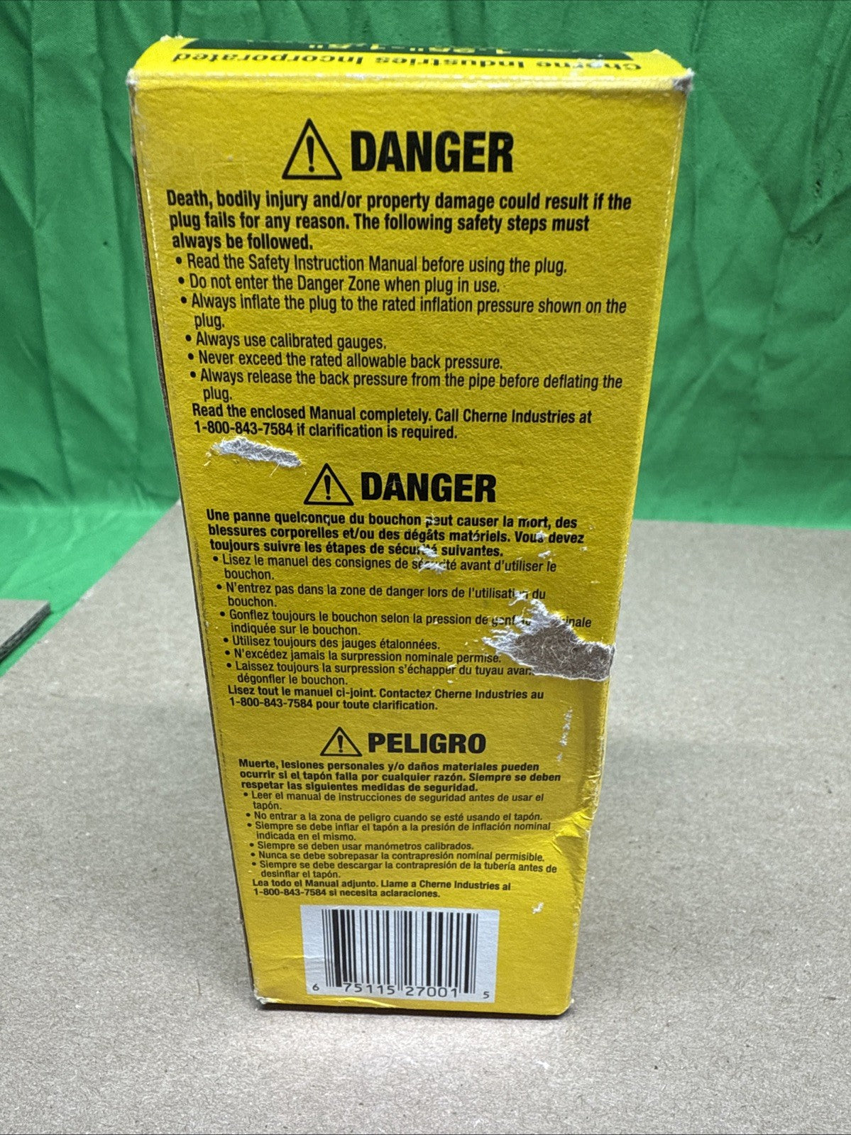 Cherne 270016 DWV System 1-1/4" - 1-1/2"  Rubber Test Ball Plug New