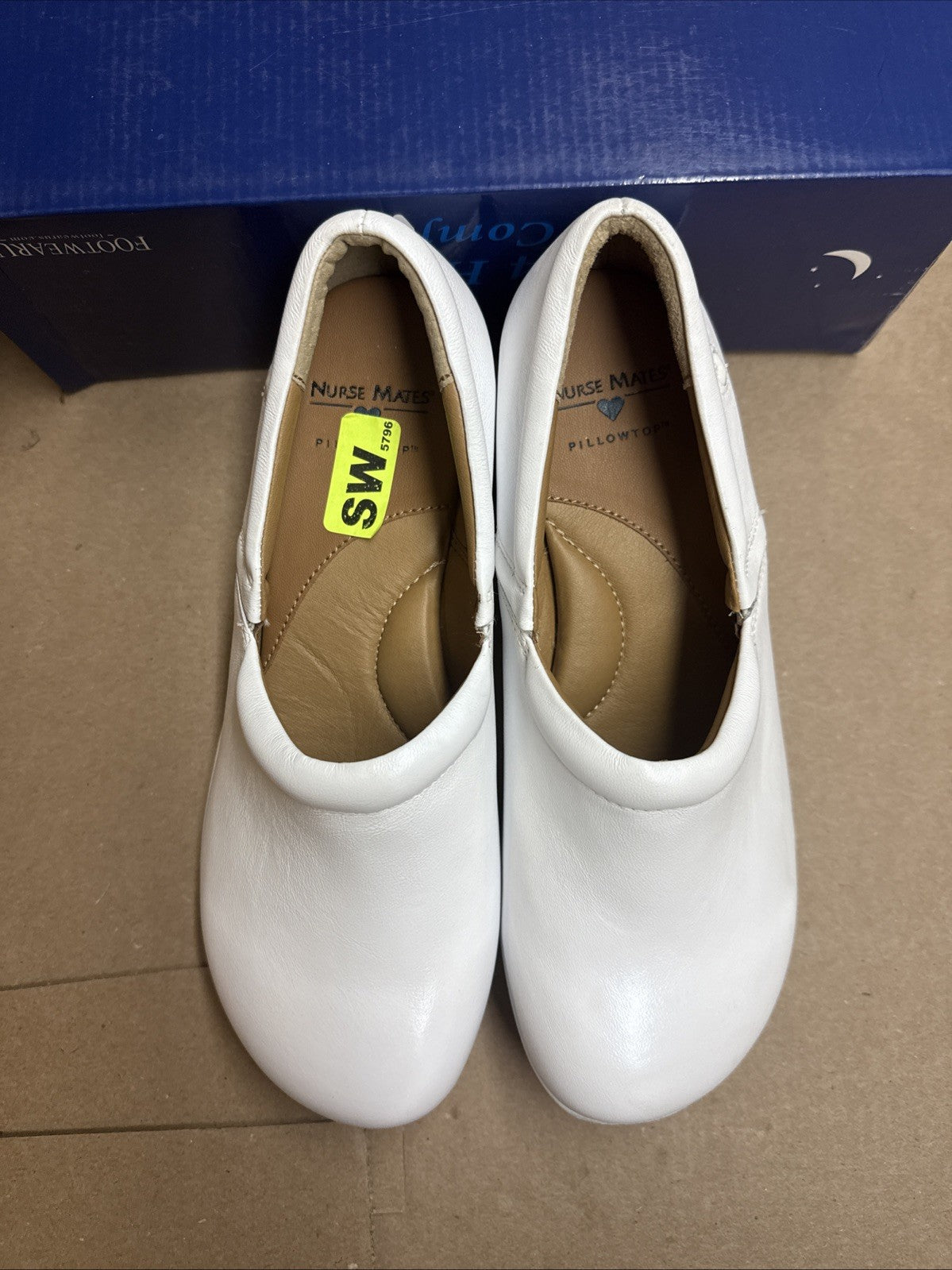 Nurse Mates Women's Bryar Slip-On Clog - White - Size 9 W