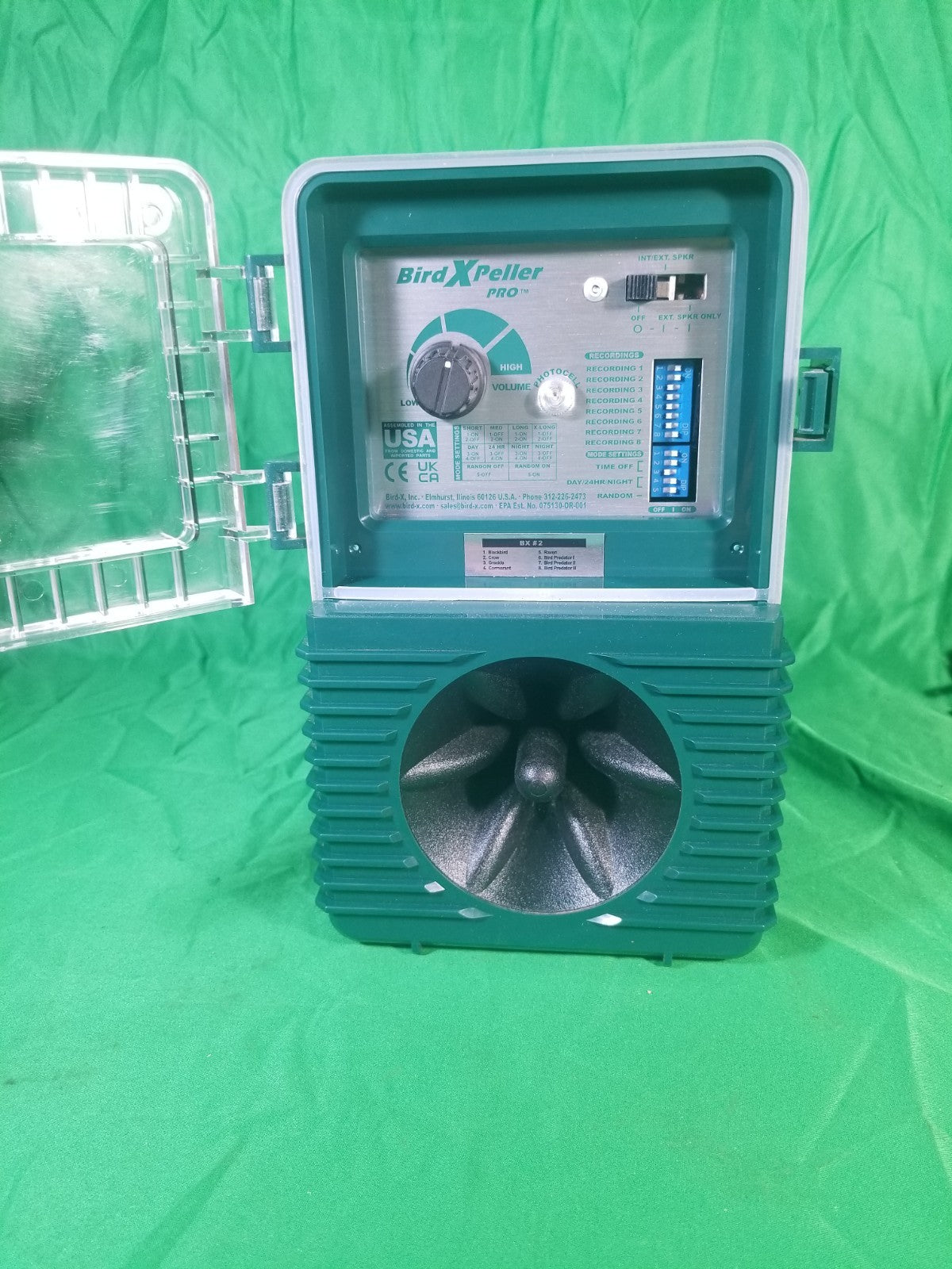 Bird-X BirdXPeller Pro Electronic Bird Preventer Sonic Bird Decoy