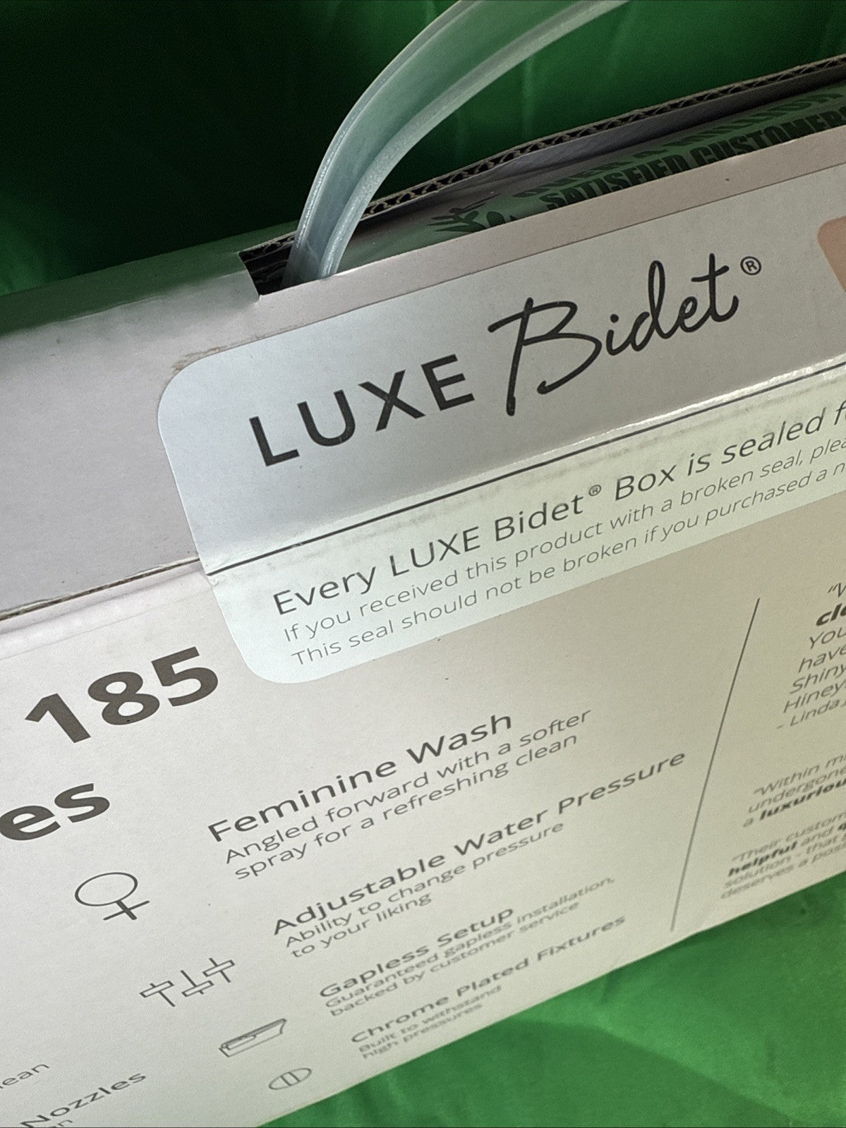 LUXE Bidet NEO 185 Rose Gold - Self-Cleaning, Dual Nozzle, Non-Electric Bidet