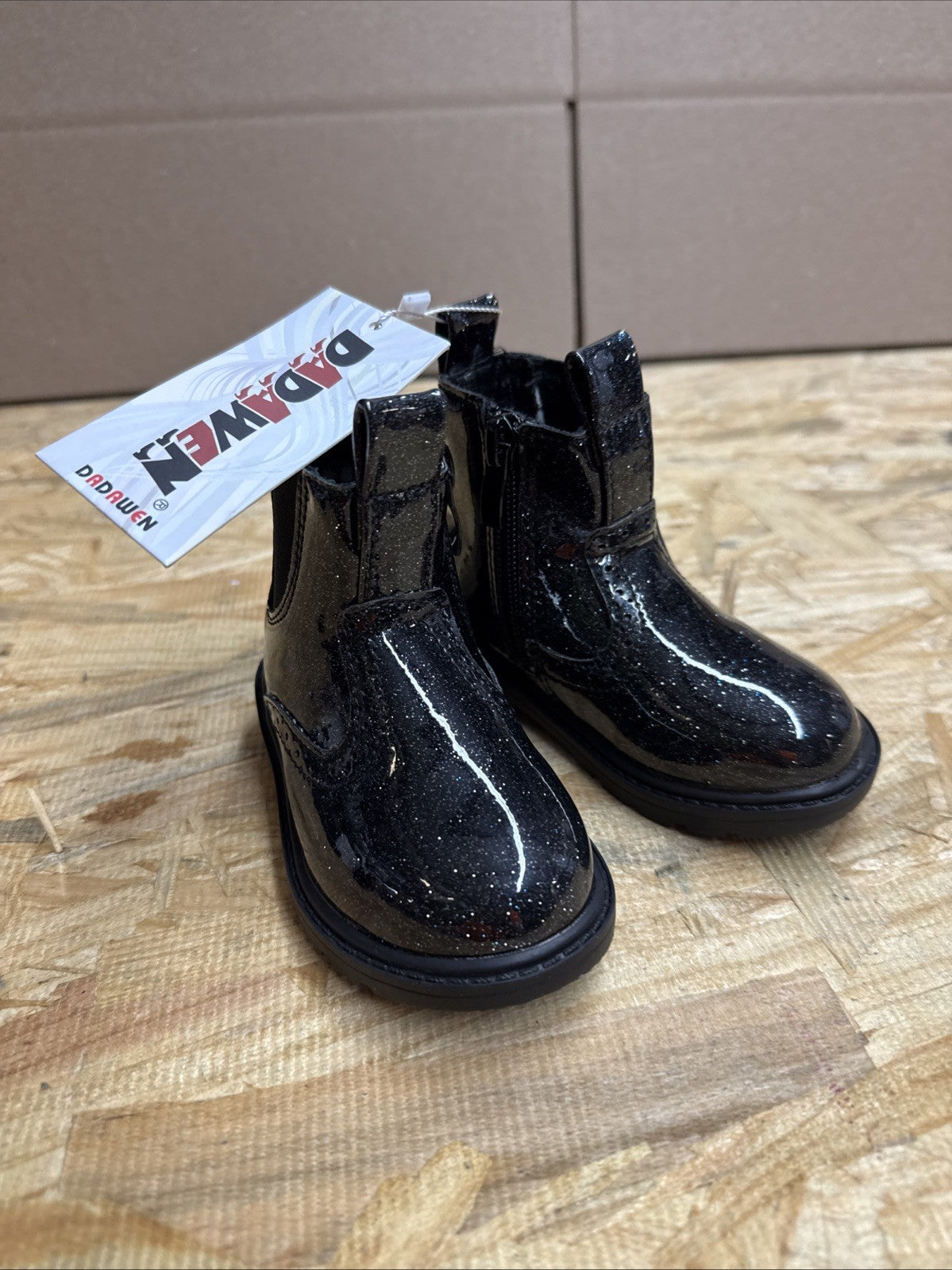 DADAWEN Toddler Size 5 Boots waterproof outdoor sidezipper comfort ankle booties