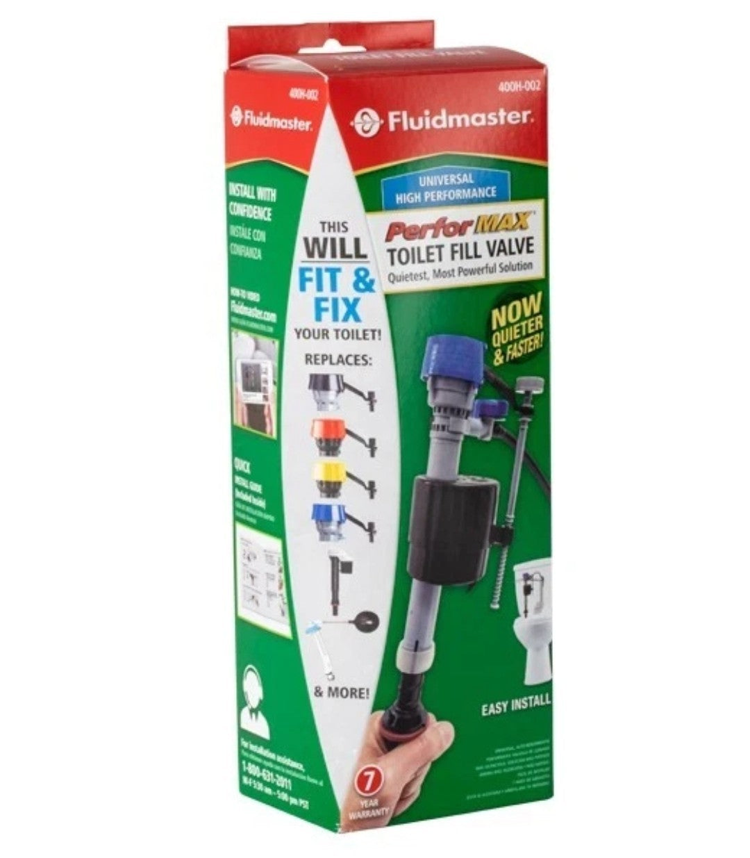 LOT OF 10 Fluidmaster 400H-002 Performax Universal Toilet Fill Valve