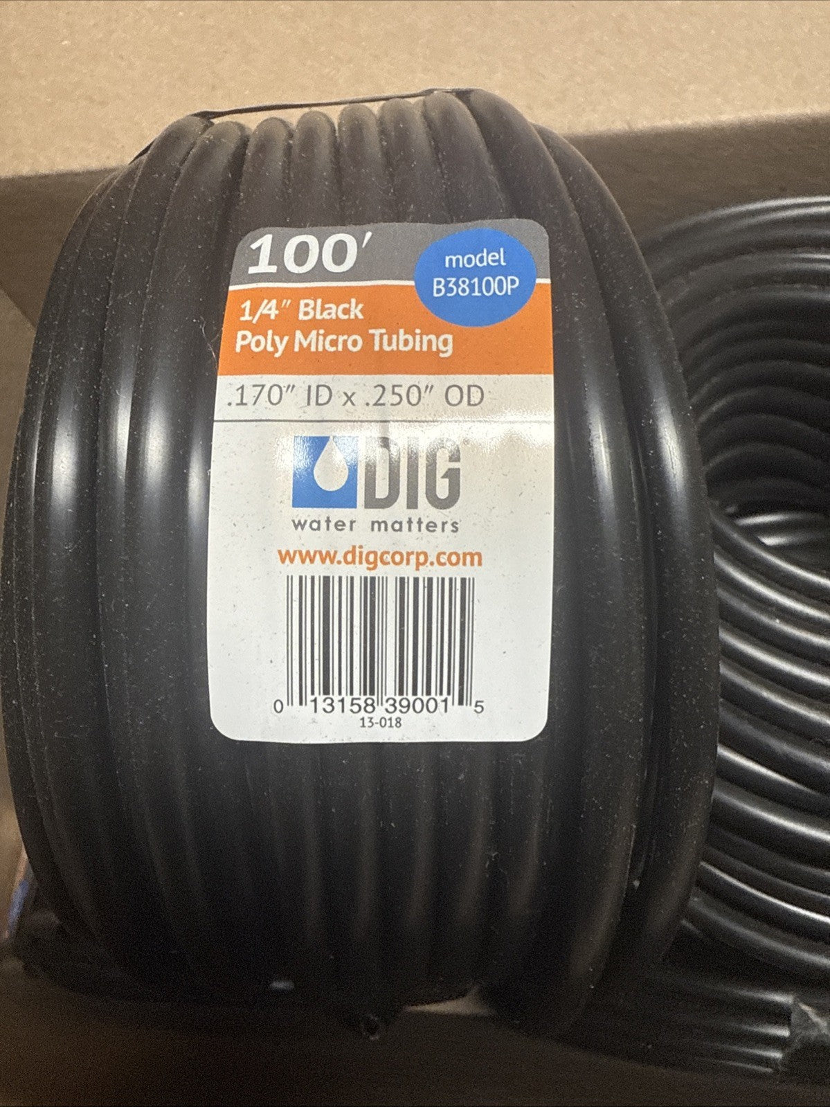 DIG 1/4 in. in. X 100 ft. Poly Distribution Tubing (.170 ID X .250 OD) 6-Pack