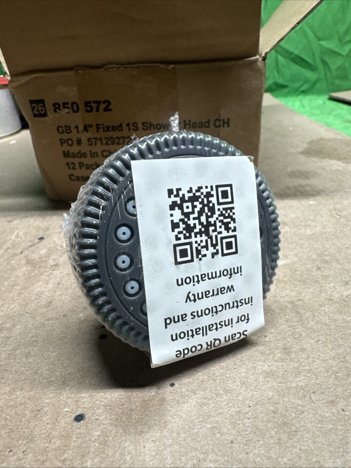 12 PK Glacier Bay 1-Spray 1.4 in. Single Wall Mount Fixed Shower Head in Chrome