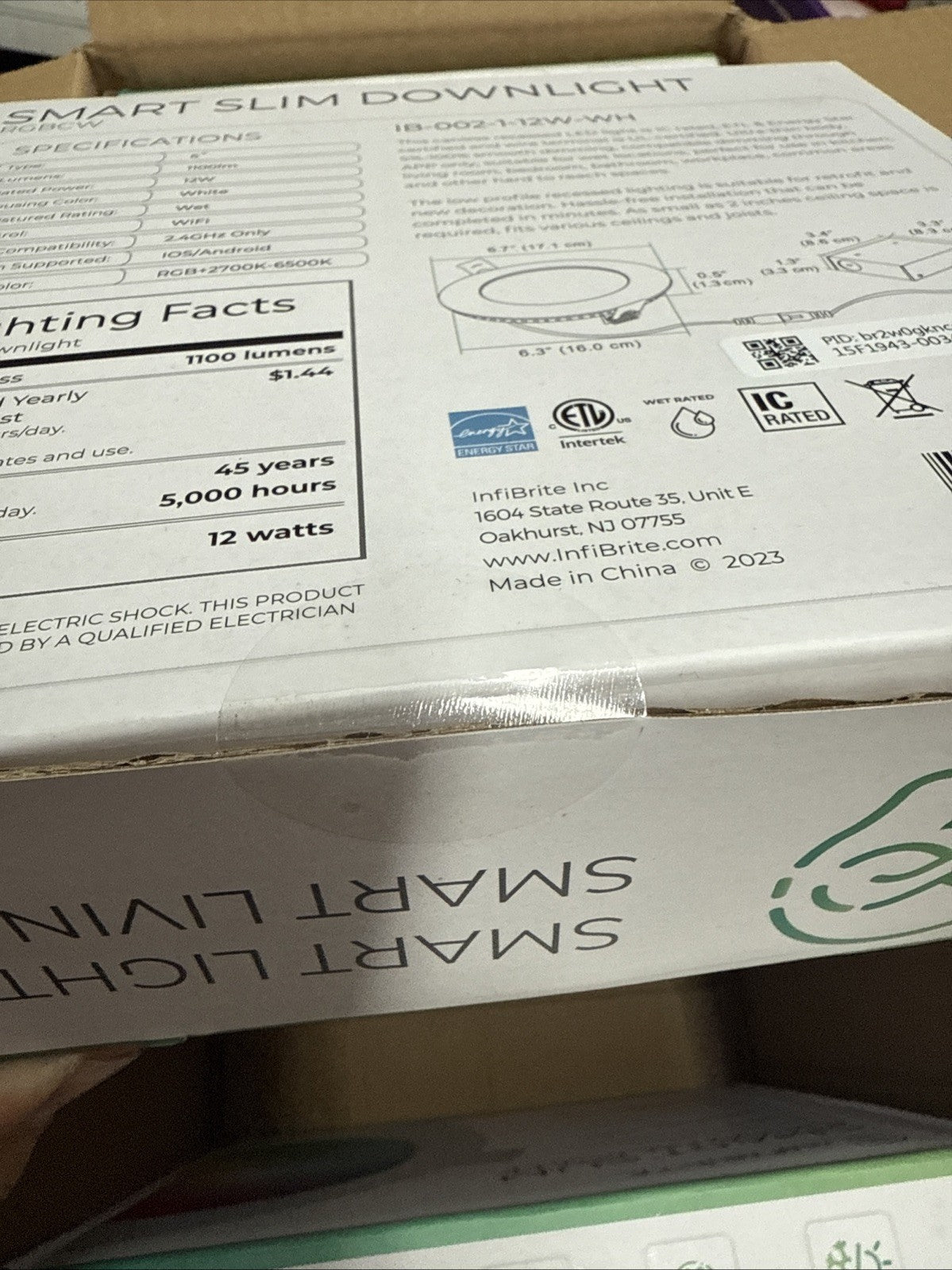 Infibrite 6 Inch WiFi Smart Slim DownLight LED 12W 1100LM, 6 PK NEW