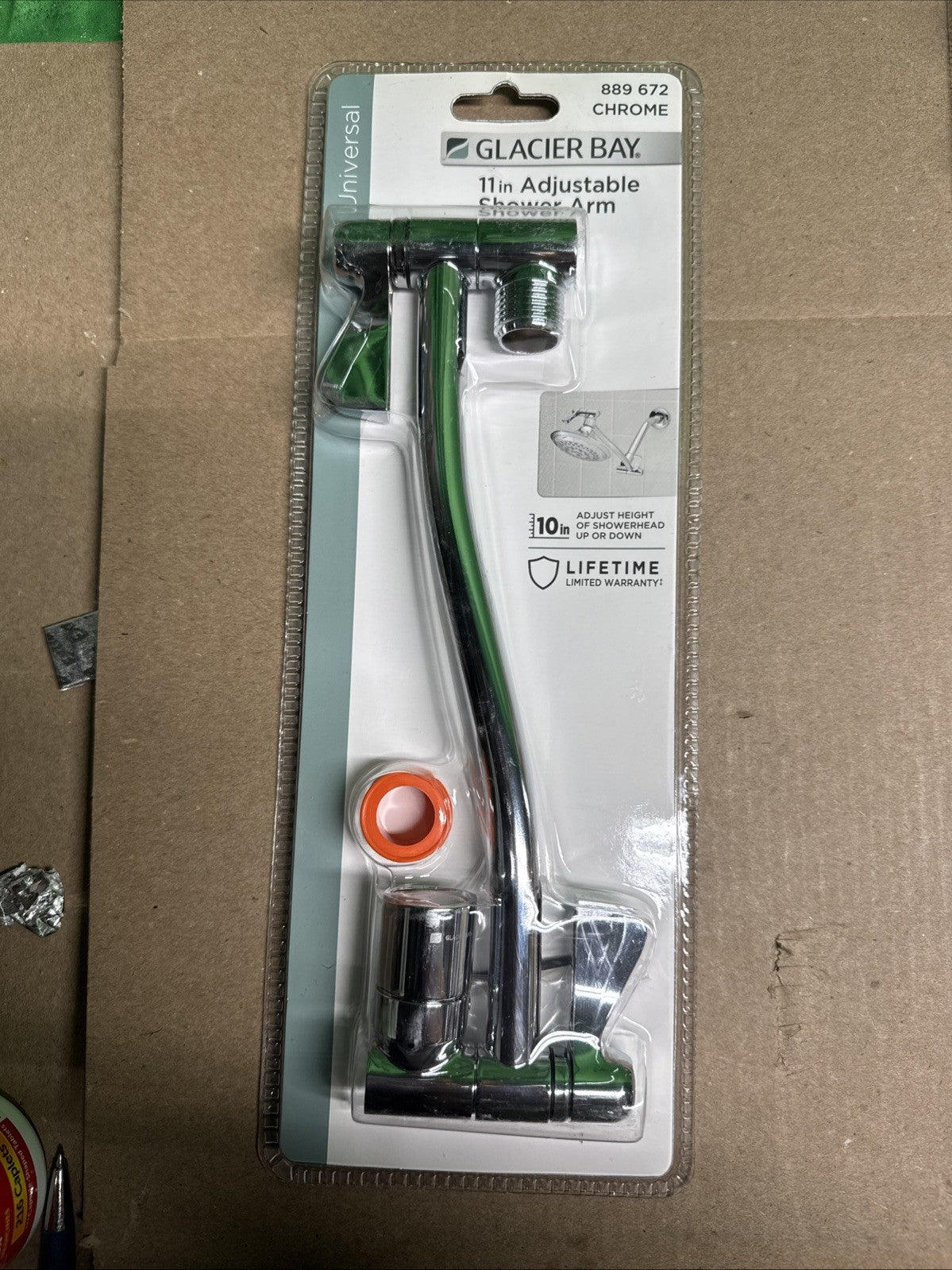 LOT OF 5 Glacier Bay 11in Adjustable Shower Arm Chrome #889 672