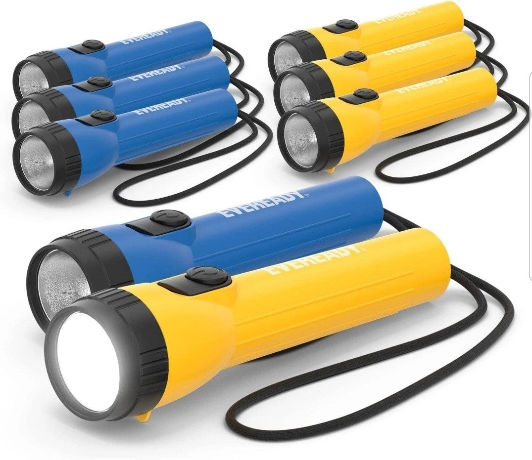 Eveready LED Flashlight (8-Pack) Bright Reliable Flashlights With Batteries