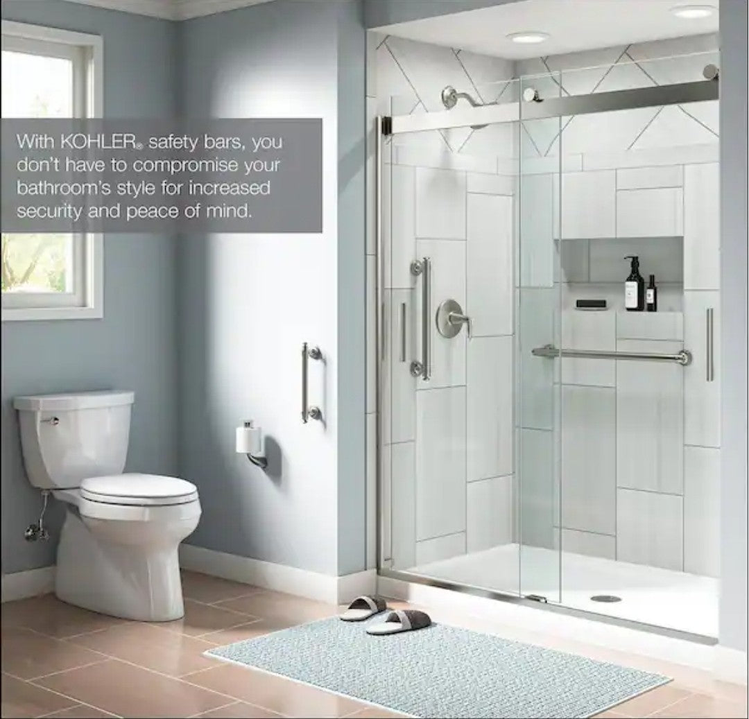 KOHLER Carmichael R27235-BN Bathroom Shower 16 in Grab Bar in Brushed Nickel NEW