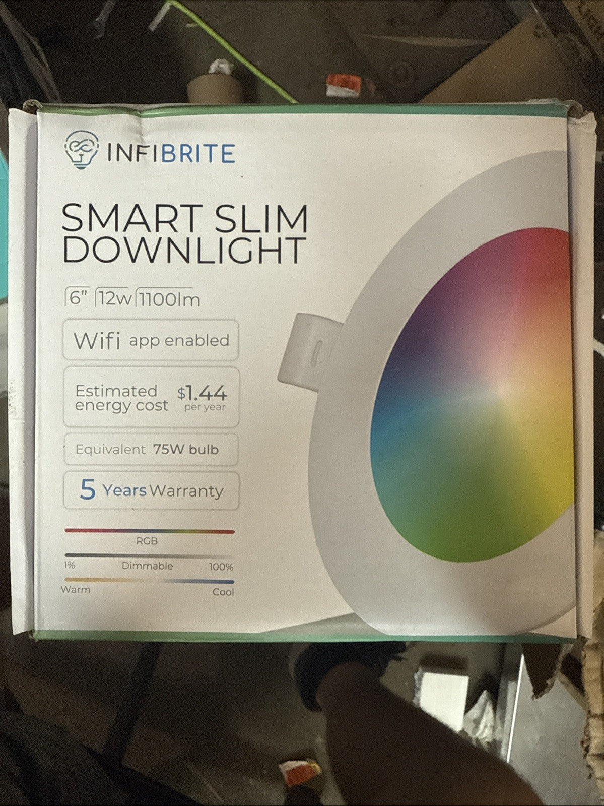 Infibrite 6 Inch WiFi Smart Slim DownLight LED 12W 1100LM, 3 PK NEW Open Box