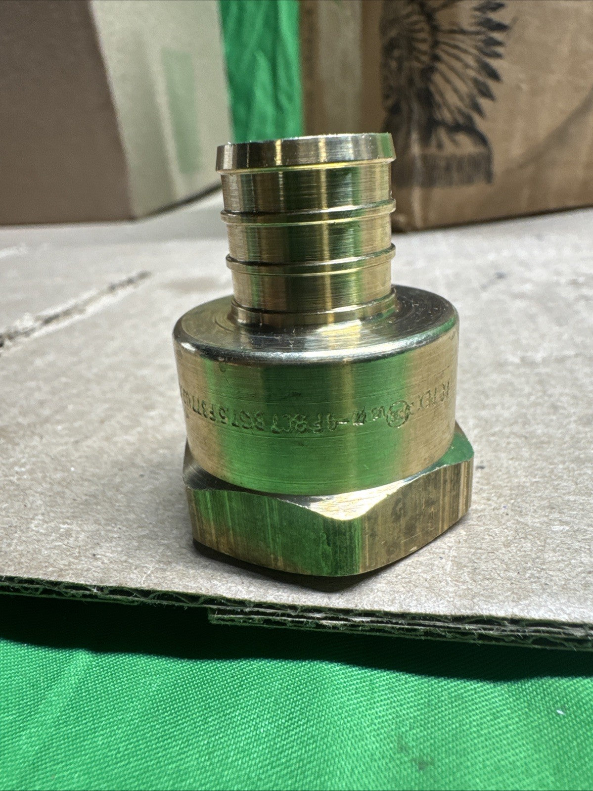 50 Pack 3/4" Pex B X 1/2" Female NPT Threaded Adapter Brass Crimp Fittings