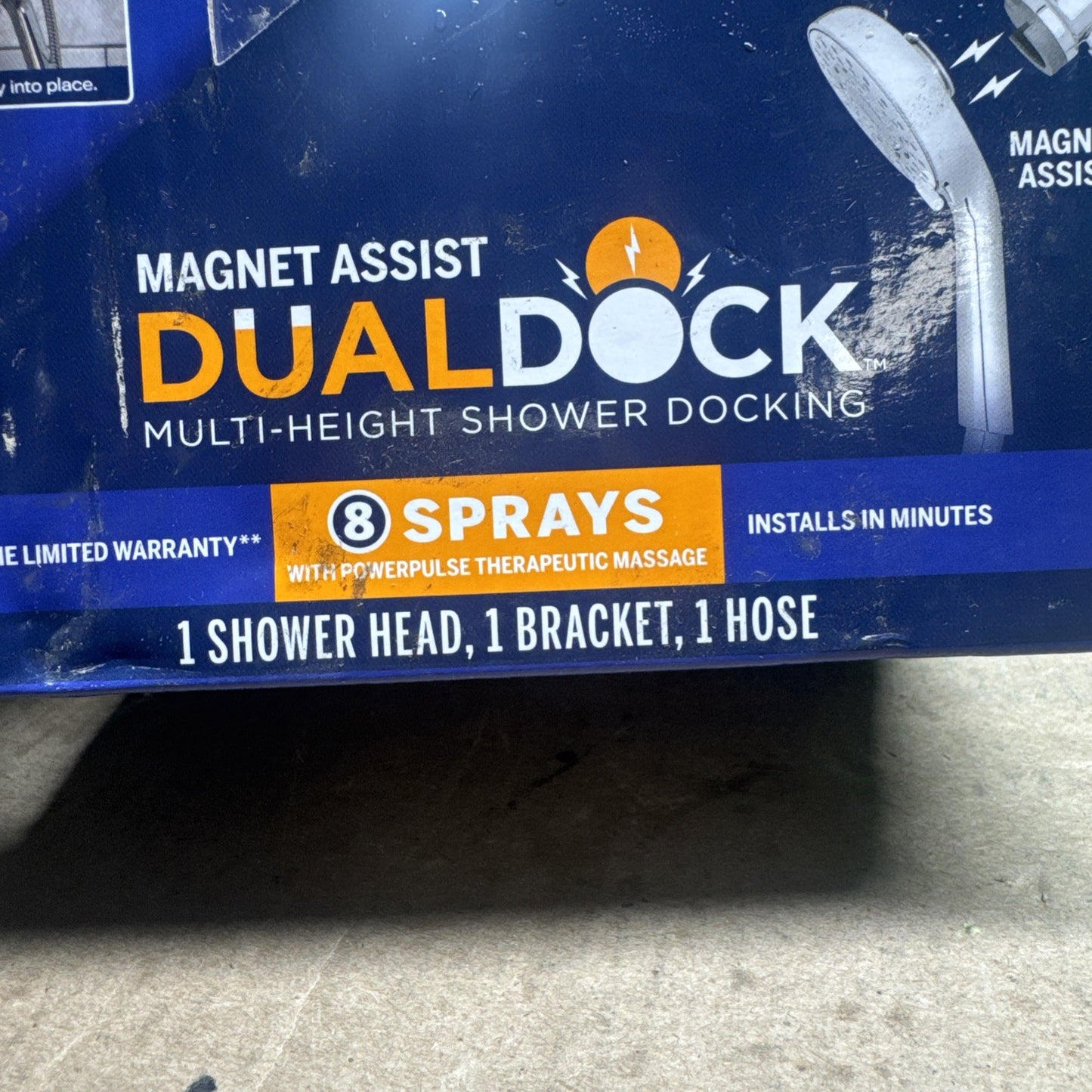 Waterpik 8-Spray Wall Mount Magnet Multi Height Handheld Shower Head 1.8 GPM