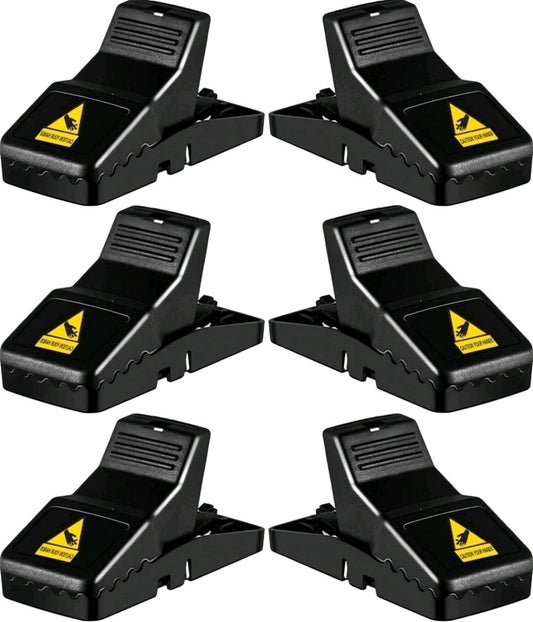 Instant Kill Rat Trap - Safe, No-Touch Design, 6 Pack, for Home & Garden