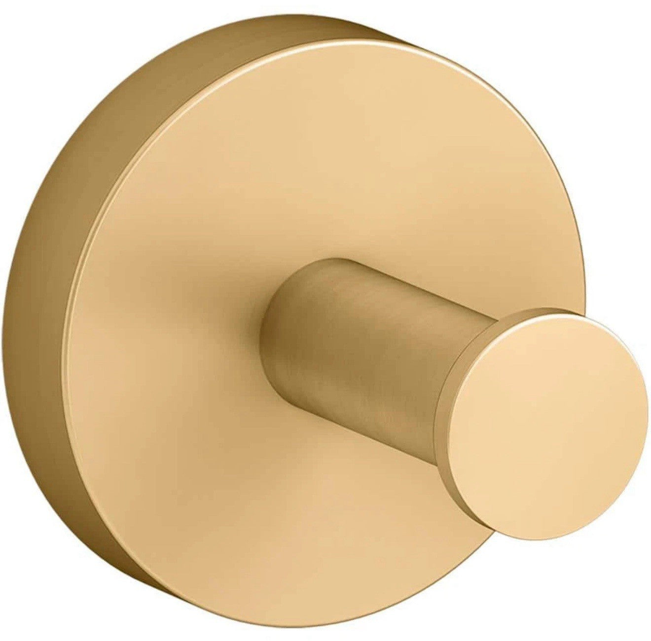 KOHLER Elate Knob Robe/Towel Hook in Vibrant Brushed Moderne Brass