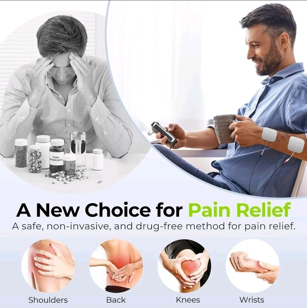 AUVON Rechargeable Digital TENS Unit Muscle Stimulator with 600 mAh Battery,...