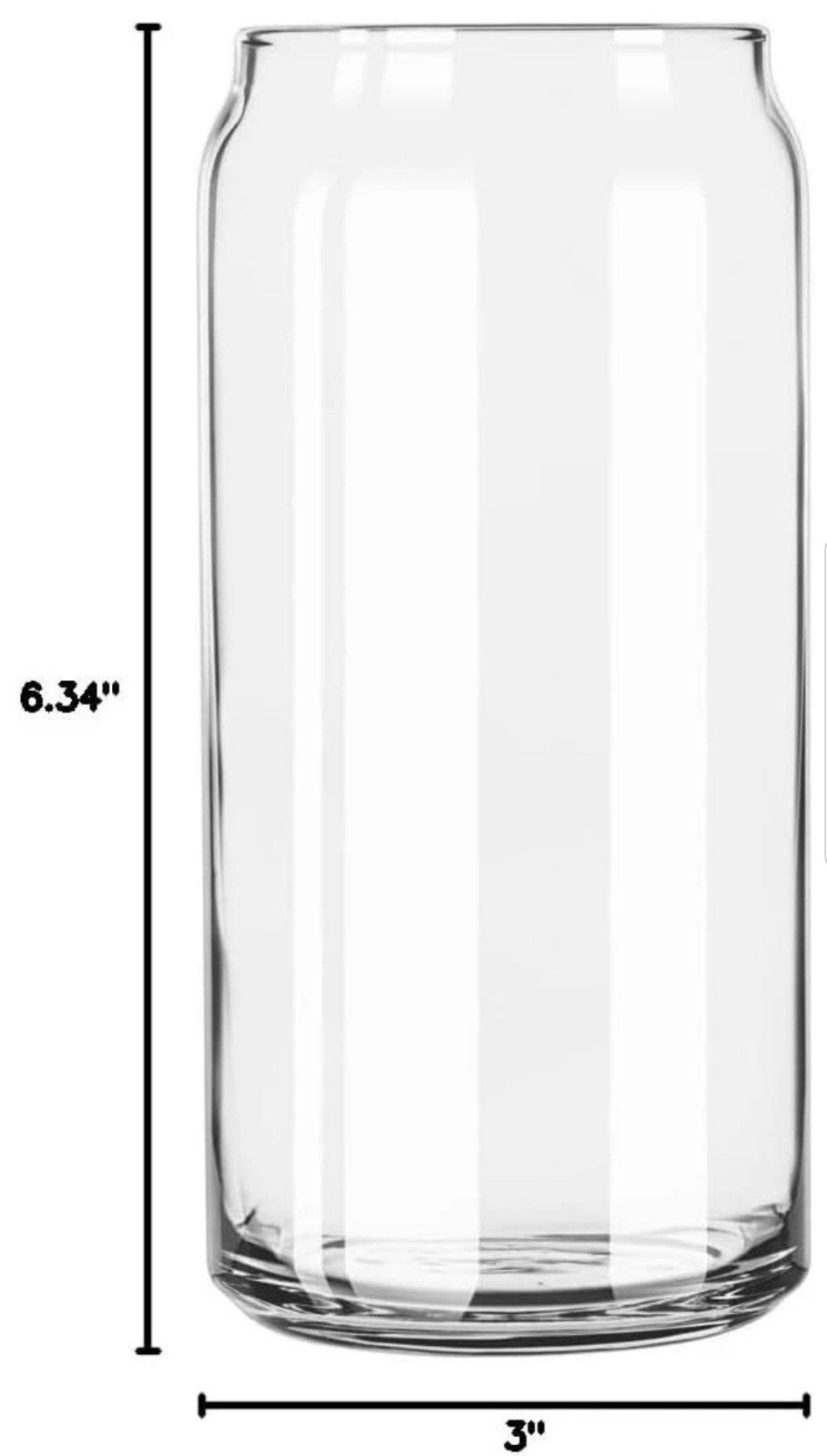 Classic Can XL Set of Drinking Glasses, Iced Coffee Cups Set of 4, 20 Oz, Dis...