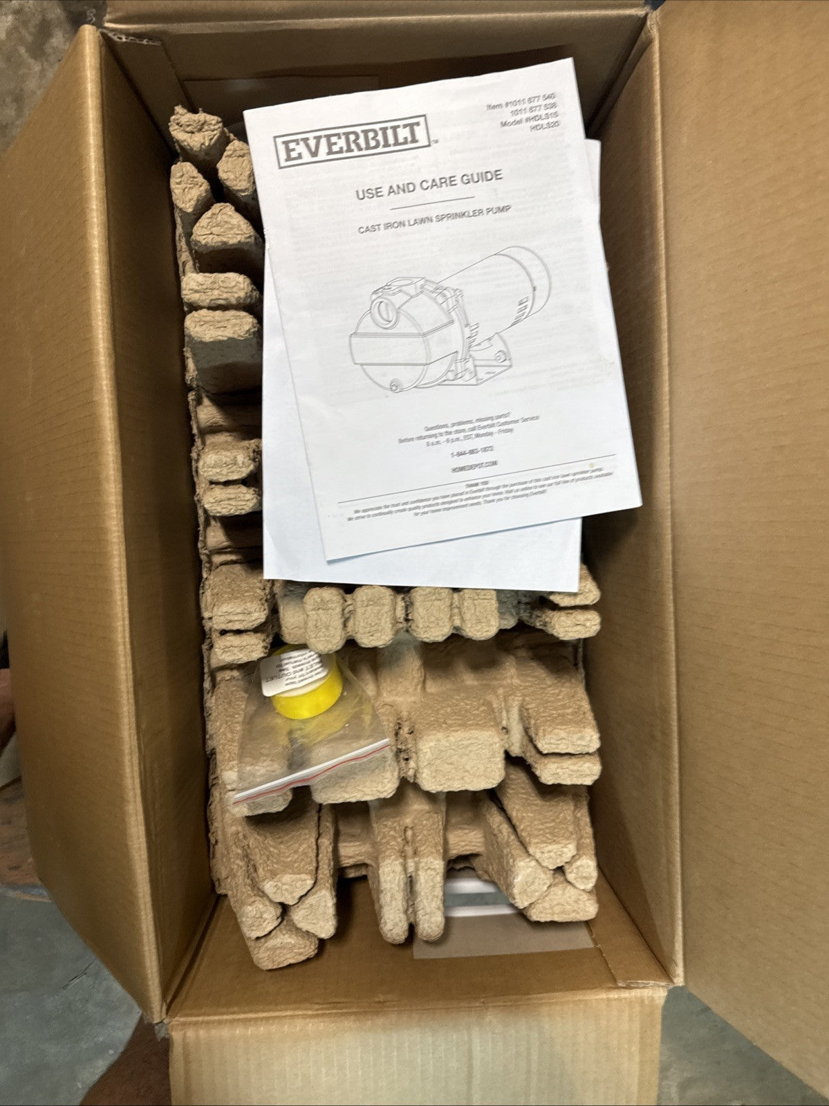 Everbilt 1-1/2 HP Cast Iron Lawn Irrigation Pump HDLS15 Used Or For Parts*