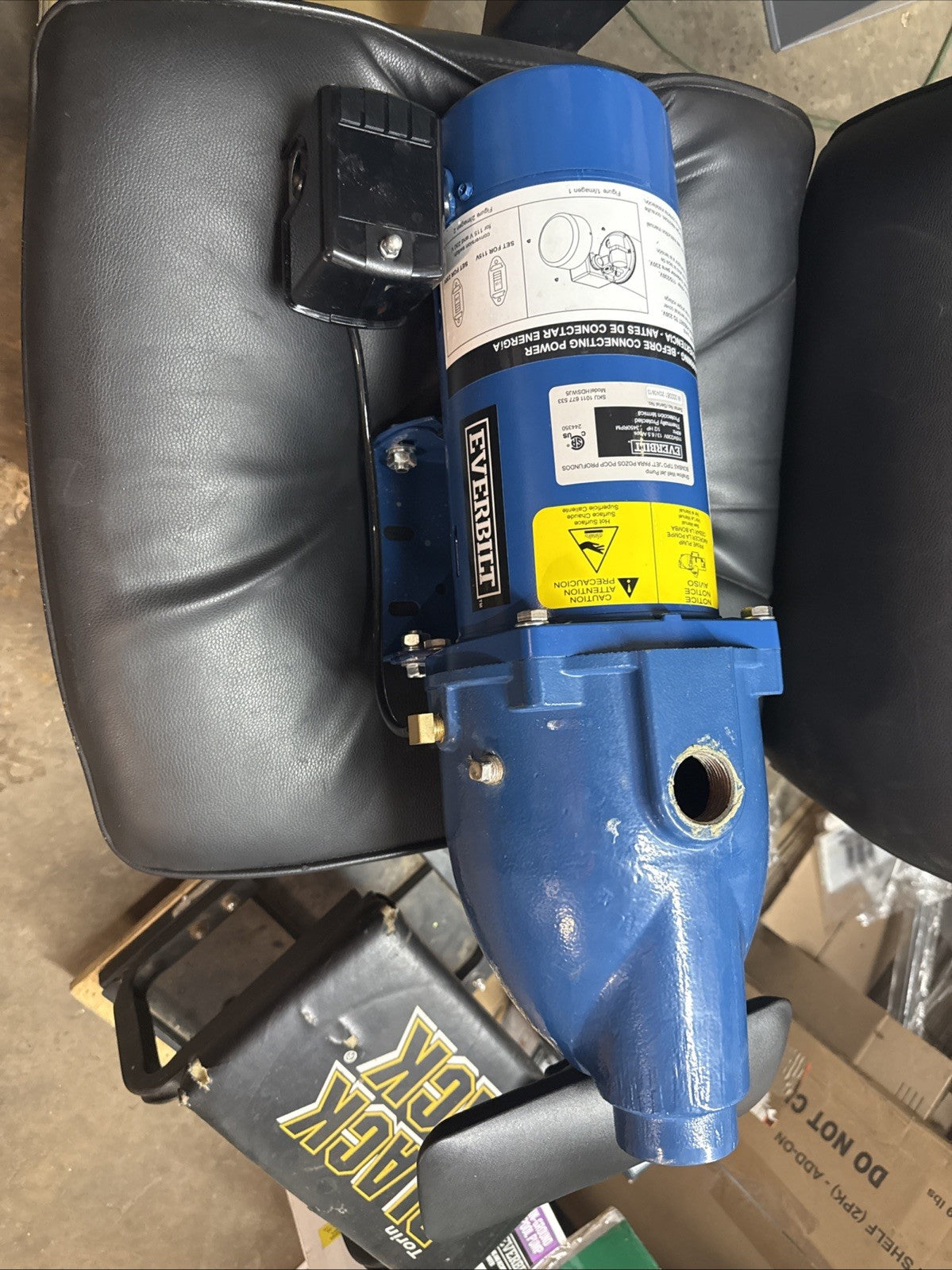 Everbilt Shallow Well Jet Pump Cast Iron 1/2HP HDSWJ5, Used Or For Parts Only