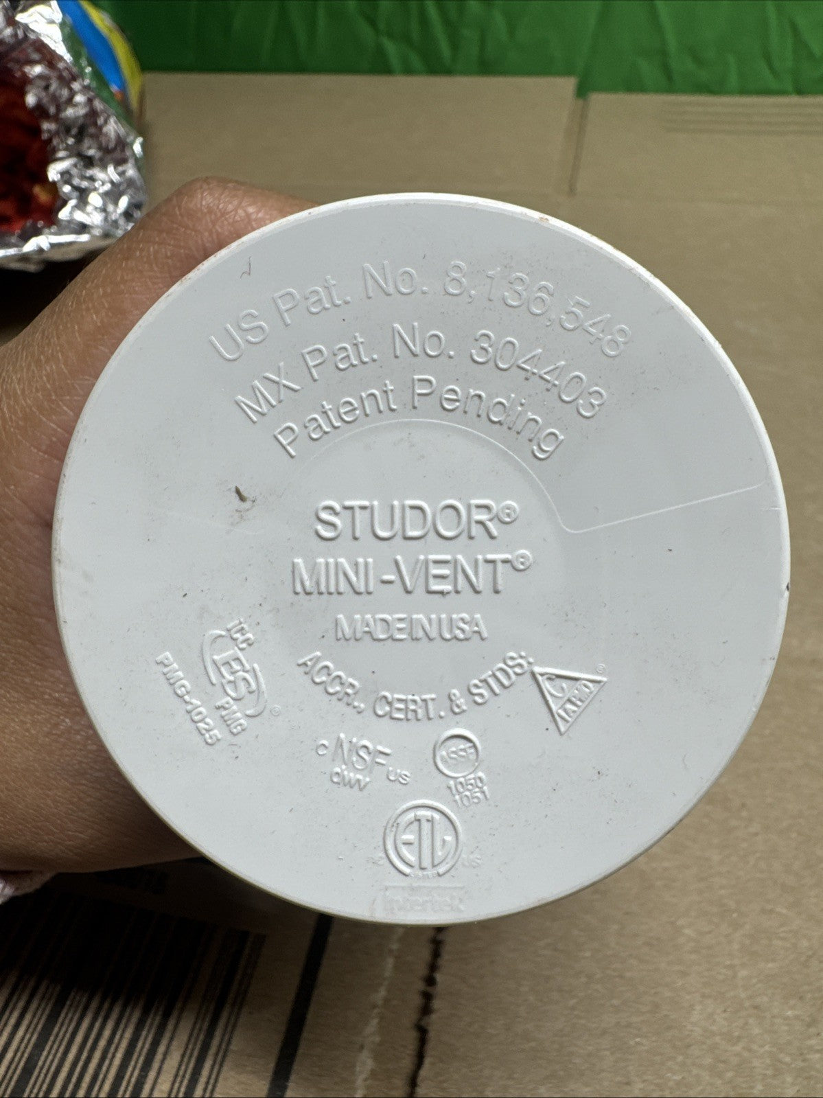 Studor 20341 Mini-Vent Air Admittance Valve for 1-1/2-in. to 2-in. PVC