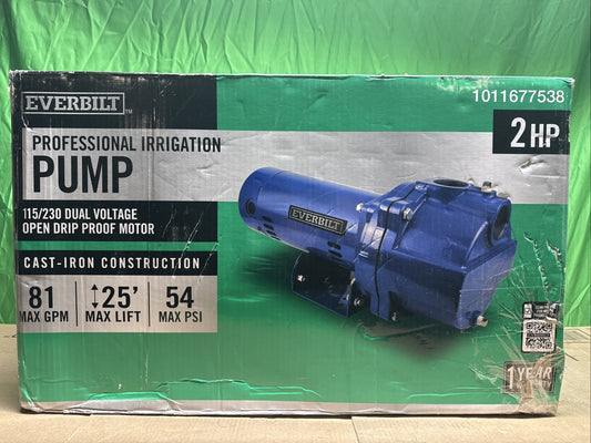 Everbilt Professional Irrigation Pump Cast Iron 2 HP Dual Voltage, HDLS20 PARTS