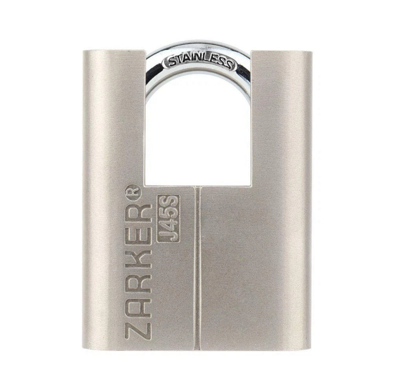 Zarker J45S keyed Padlock, Heavy Duty Stainless Steel Shackle Lock, 3 Keys, W...